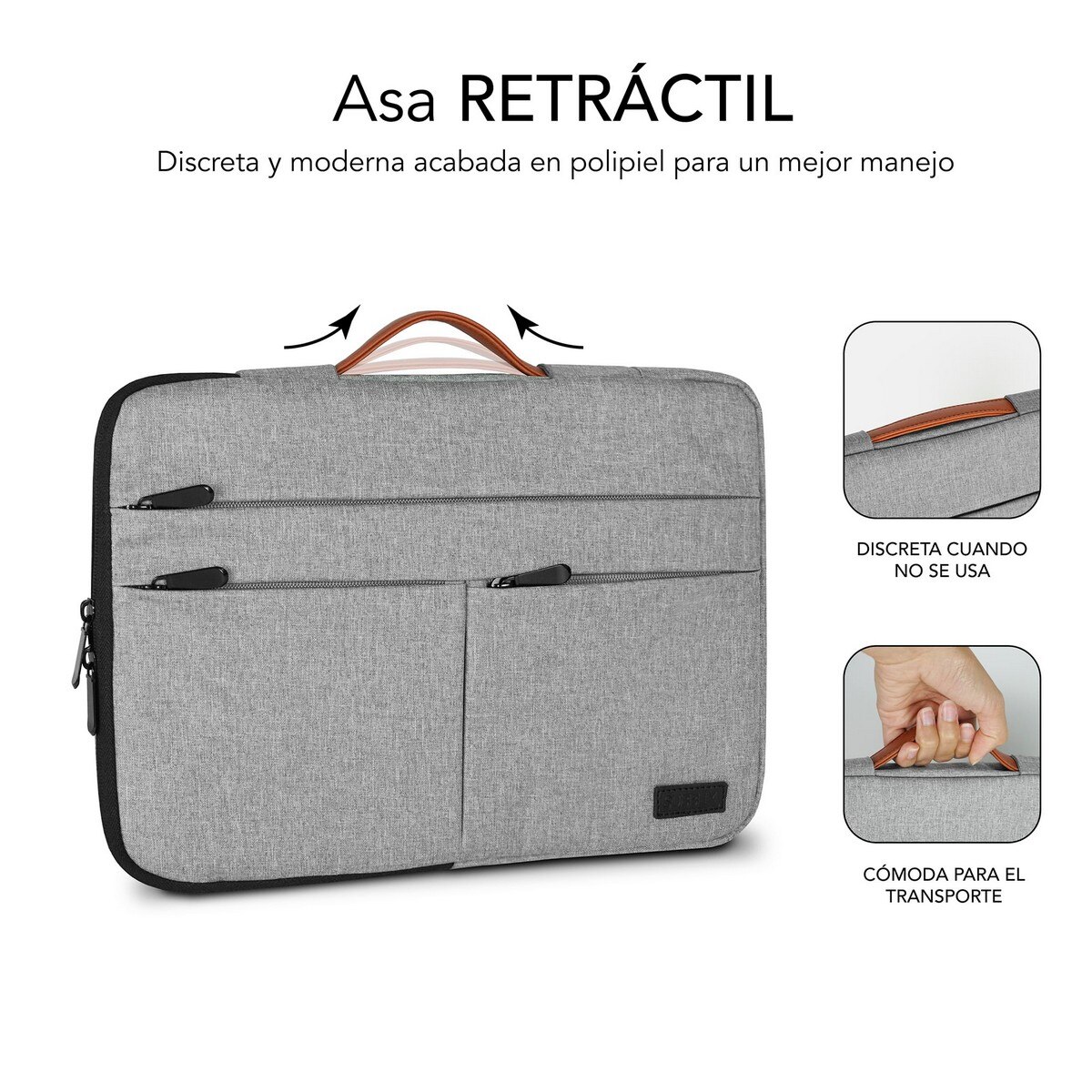 Bolsa Subblim Air Padding 360 Sleeve para Portáteis de 13.3 a 14? - Cinza Cinzento-4