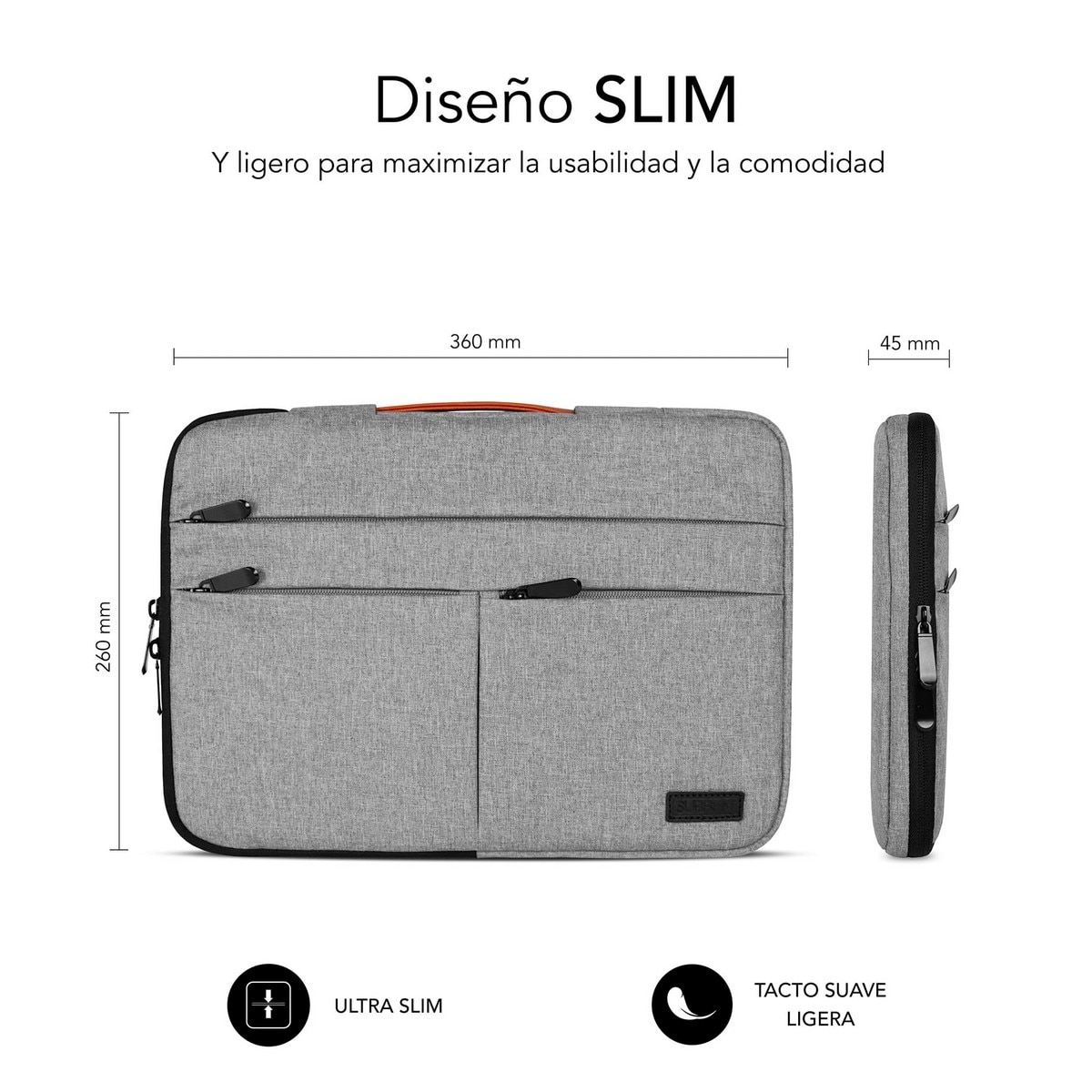 Bolsa Subblim Air Padding 360 Sleeve para Portáteis de 13.3 a 14? - Cinza Cinzento-5