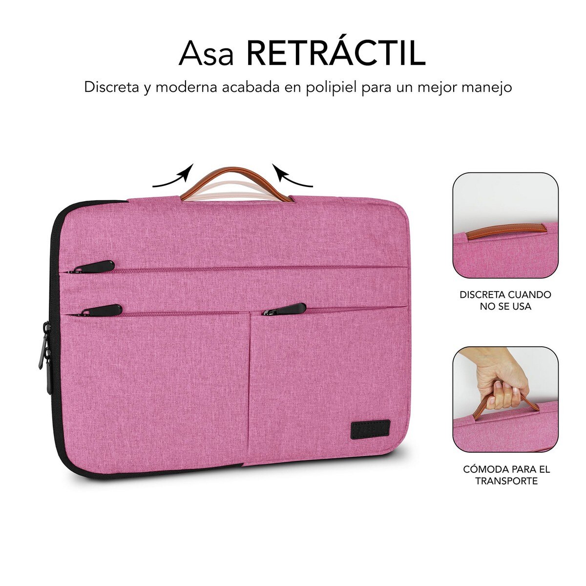 Bolsa Subblim Air Padding 360 Sleeve para Portáteis até 15,6" - Rosa Rosa-4