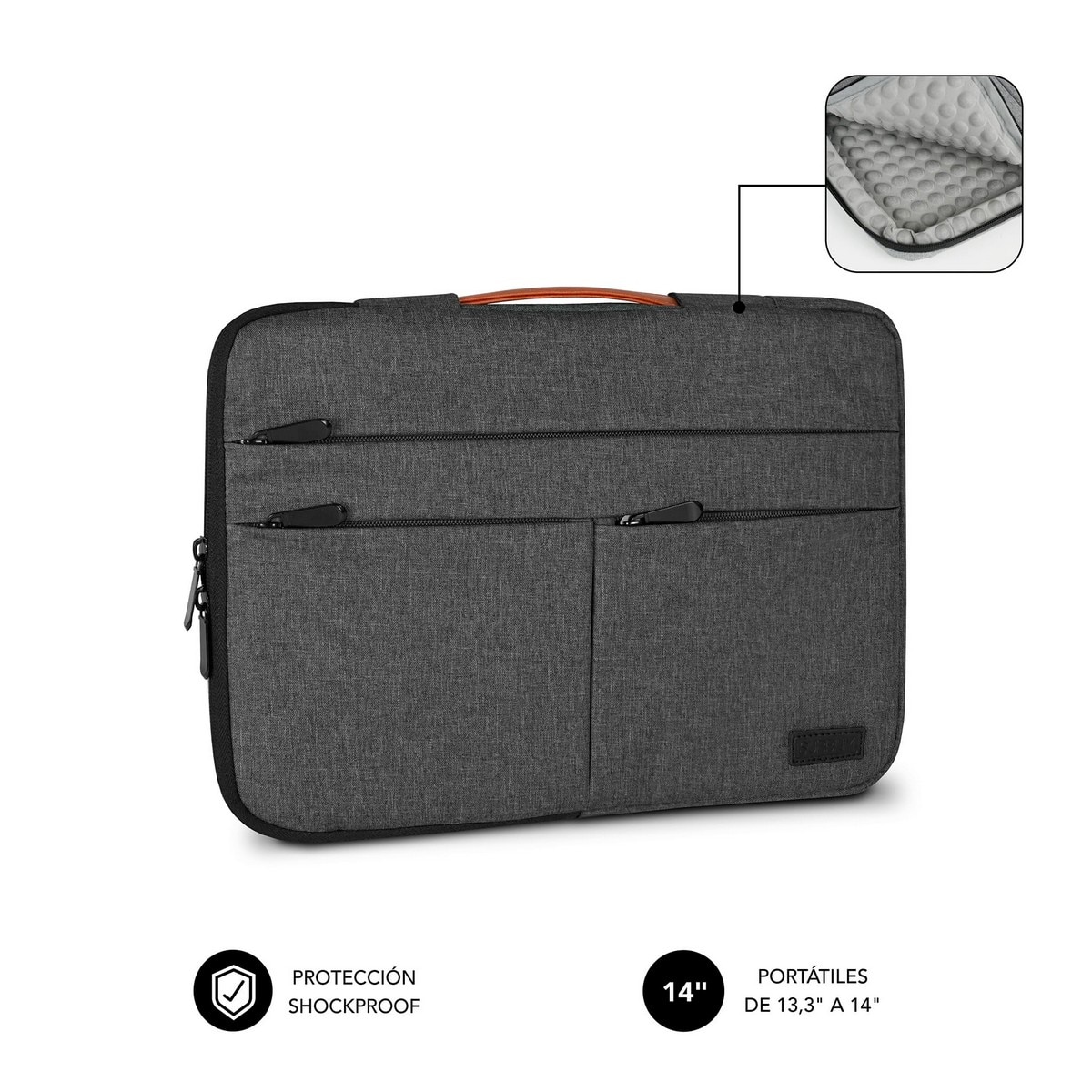 Imagem 0 de Bolsa Subblim Air Padding 360 Sleeve para Portáteis de 13.3 a 14? - Cinza Escuro