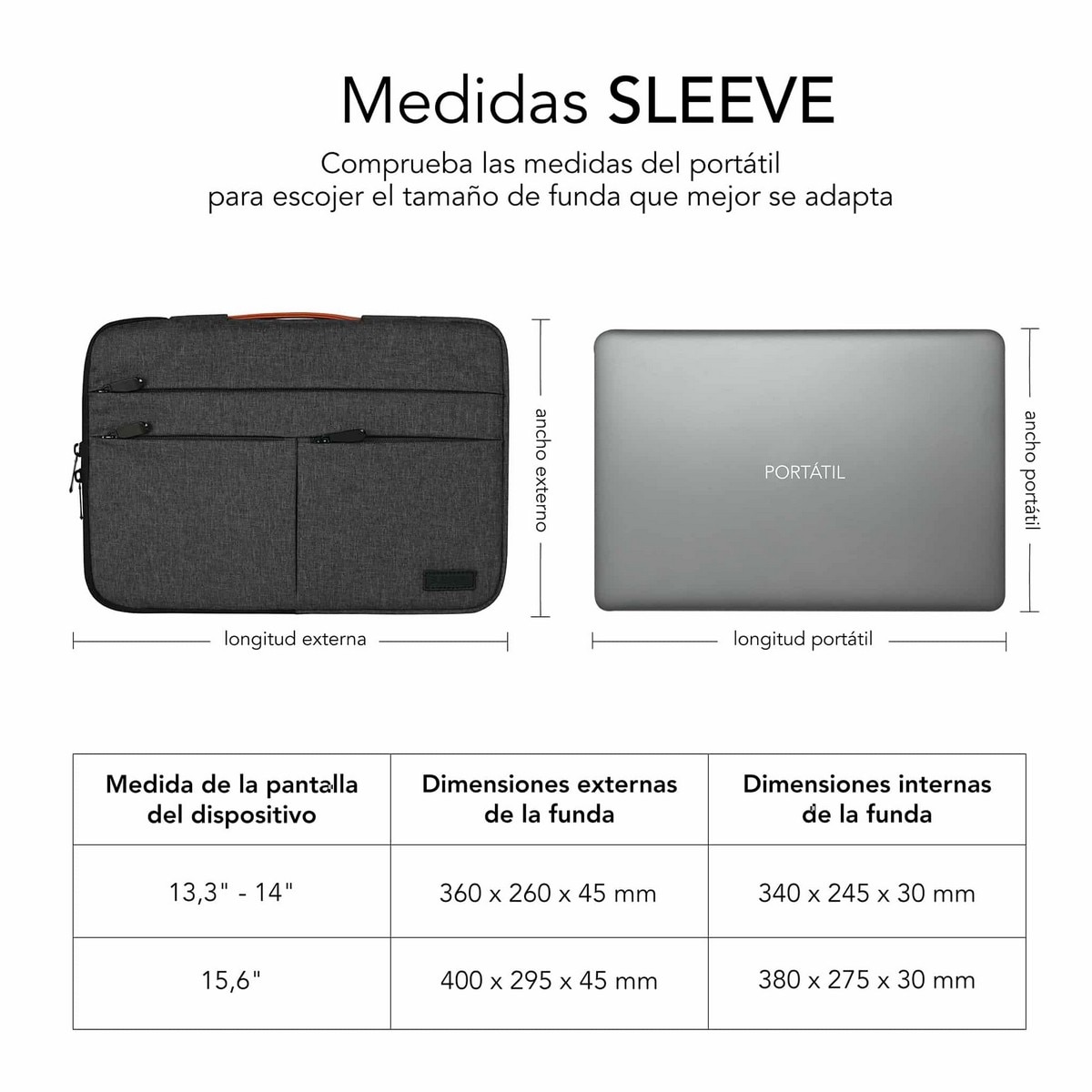Bolsa Subblim Air Padding 360 Sleeve para Portáteis de 13.3 a 14? - Cinza Escuro Cinzento-escuro-6