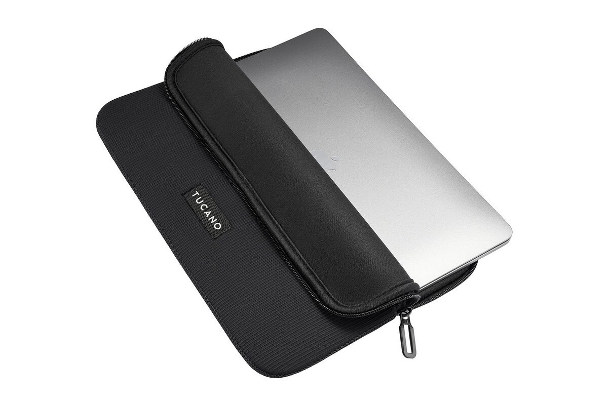 Bolsa Tucano Tecido Neoprene 4mm para MacBook Pro 16, MacBook Air 13 e Portateis 15,6" - Preto Black-7