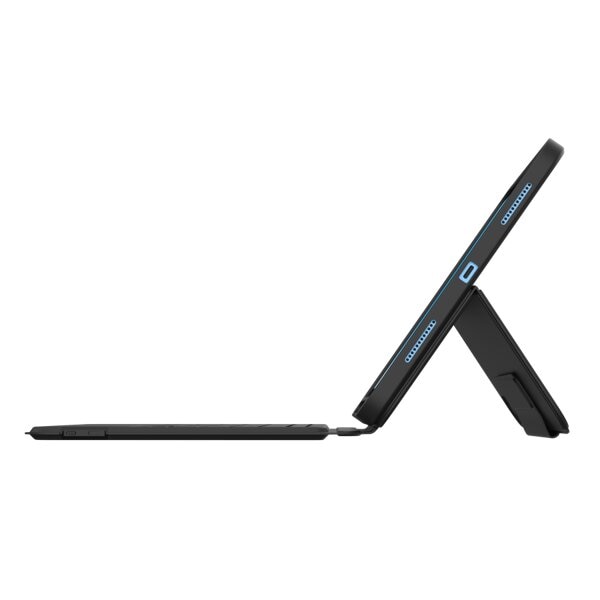 Capa com Teclado Apple iPad 16 em Pele (QWERTY em Português) - Preto Preto-4