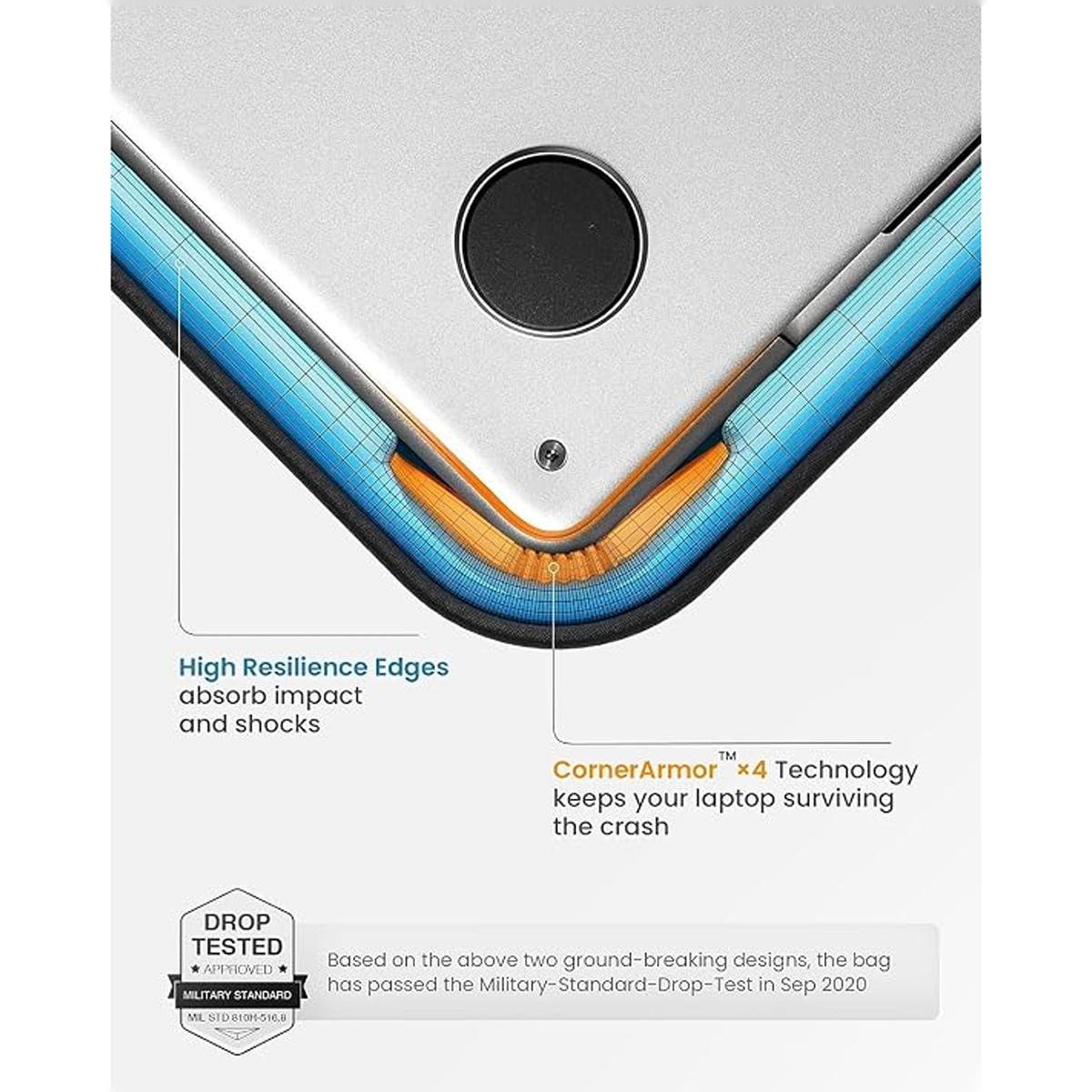 Capa Tomtoc Defender Laptop 13" - Mistic Blue Azul-claro-3