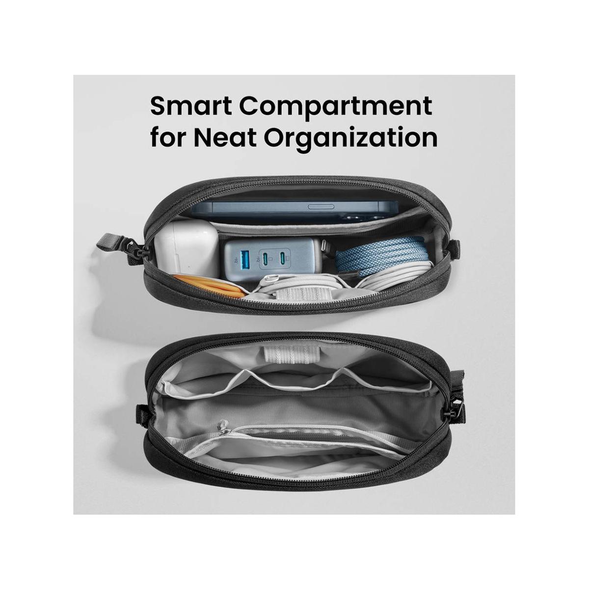 Bolsa Tomtoc Light-T12 para Acessórios Eletrónicos - Preto Preto-2