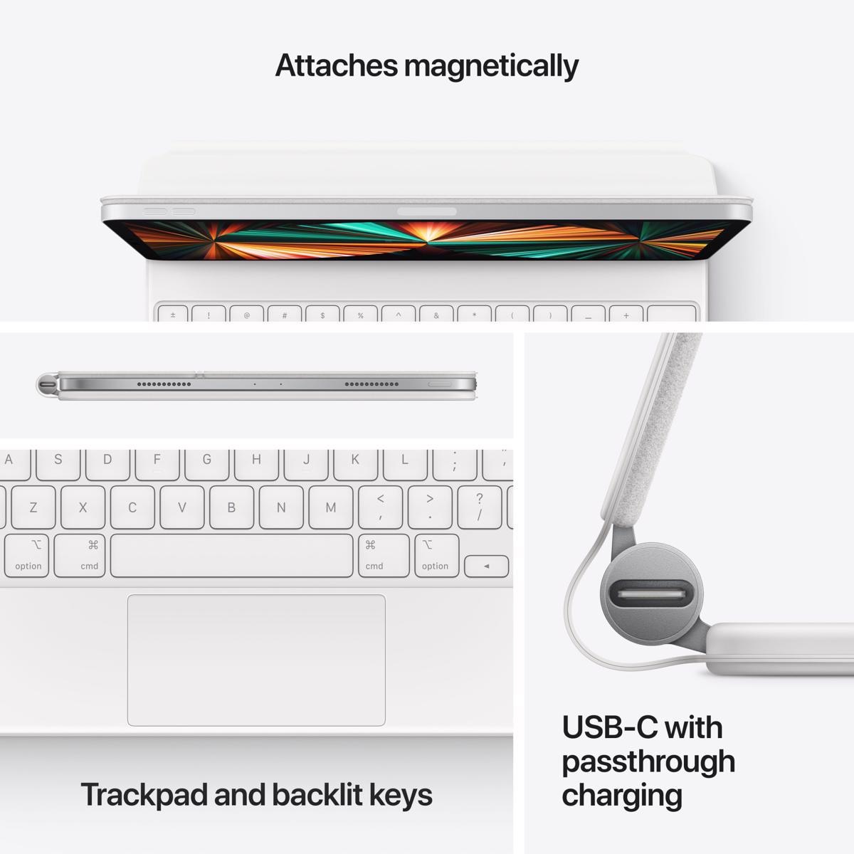 Teclado Apple Magic Keyboard para iPad Pro 12,9" (5.ª geração) - Branco - Português Branco-7