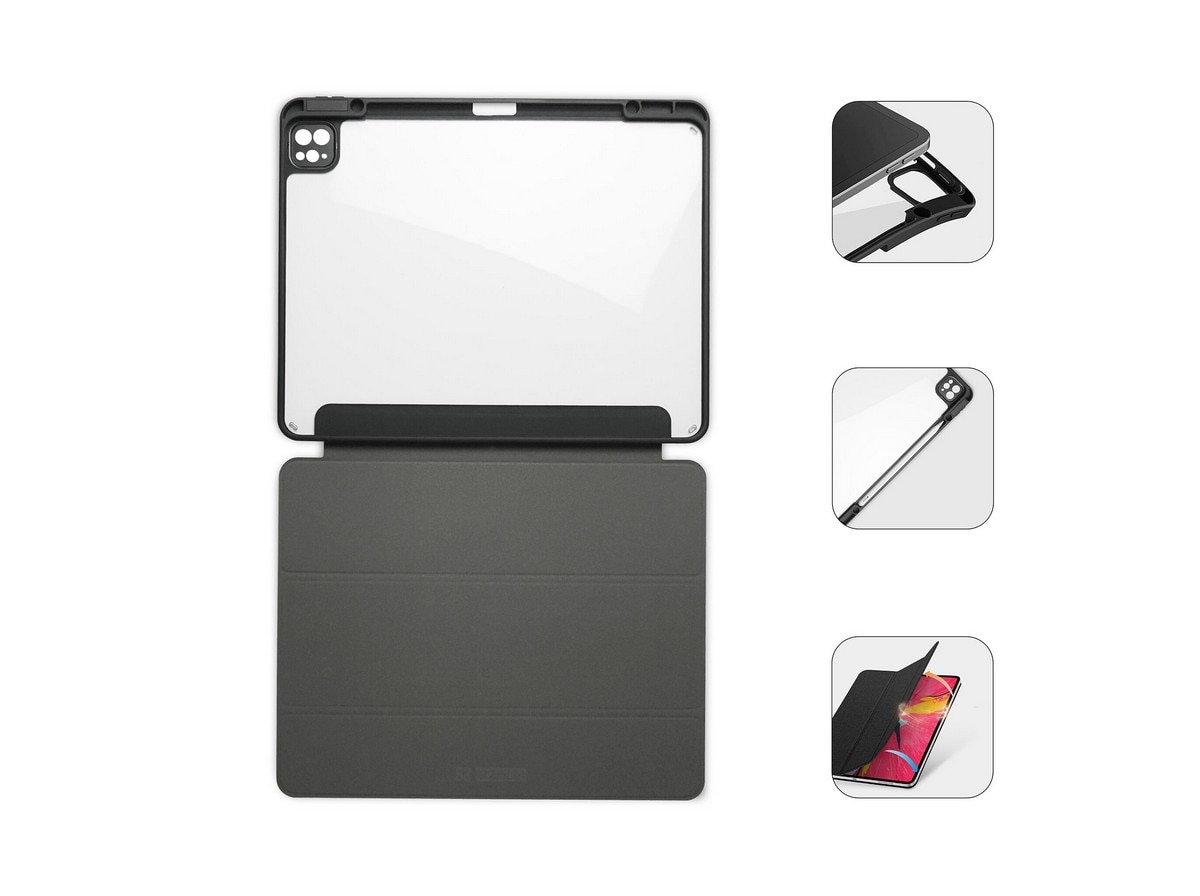Capa Subblim Clear Shock iPad Pro 12,9" 2024 - Preto 4