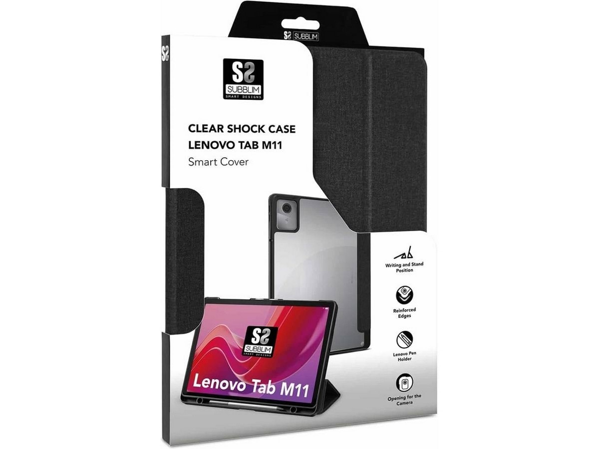 Capa Subblim Clear Shock Case Lenovo Tab M11 - Preto Preto-2