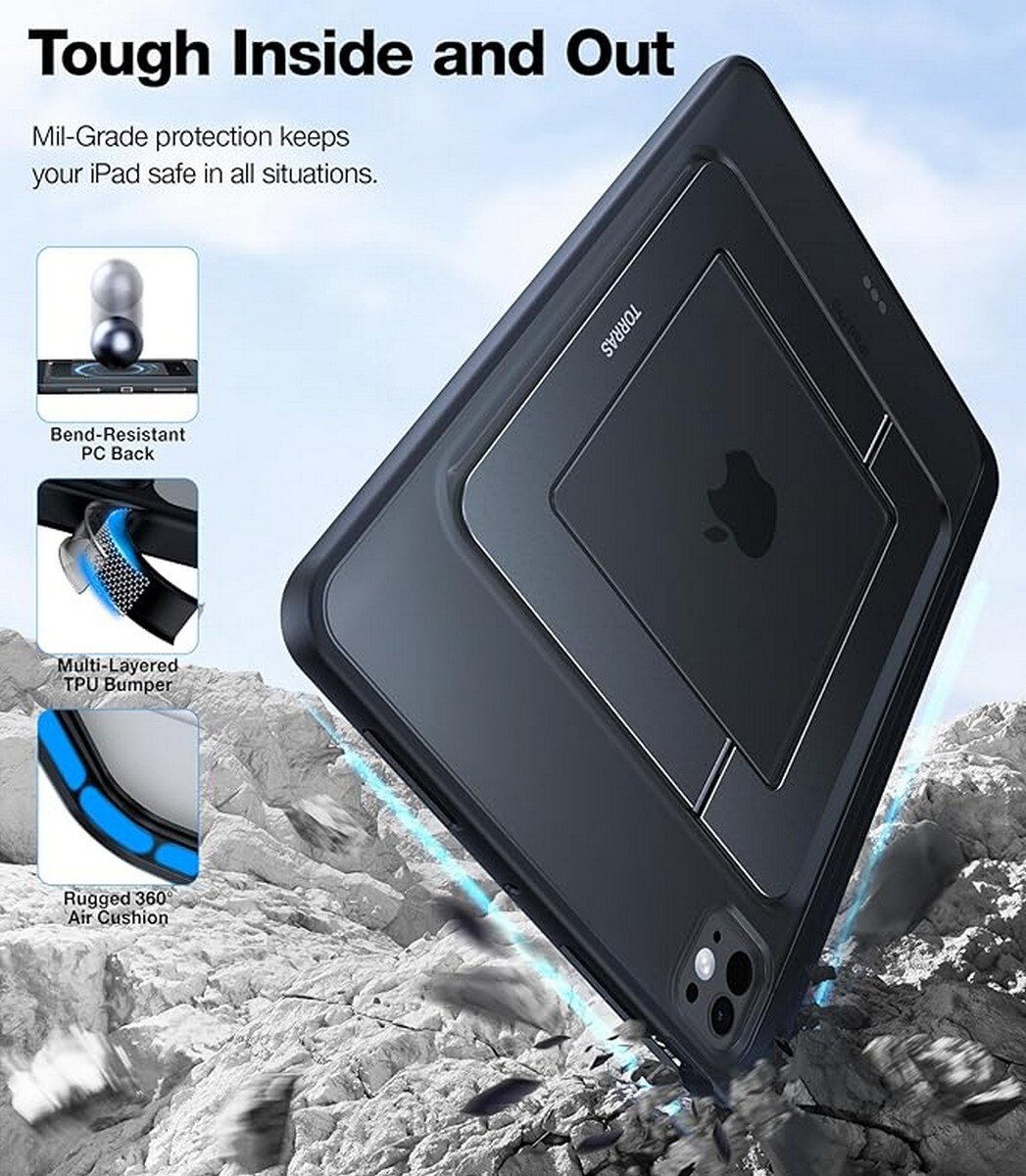 Capa Torras Duo Series para iPad Air 11" (2024) / Air (4,5) / iPad 2