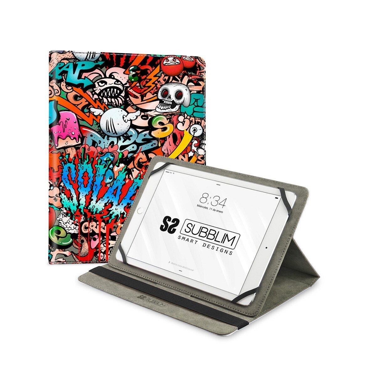 Capa com Tampa Subblim Graffiti para Tablets até 10,1" Multicolor-3