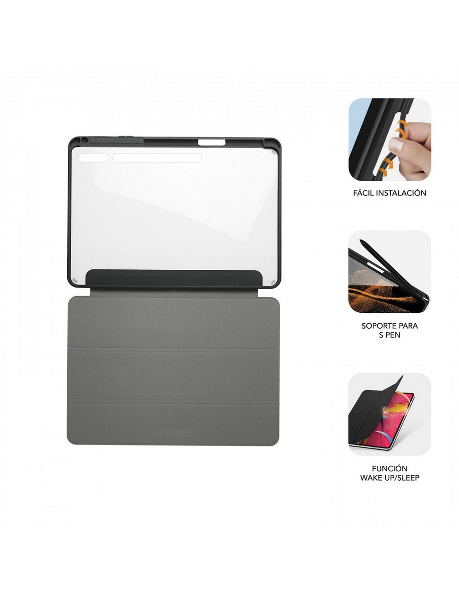 Capa Subblim Clear Shock Case para Tablet Samsung Galaxy Tab S9+ 12,4" - Preto 3