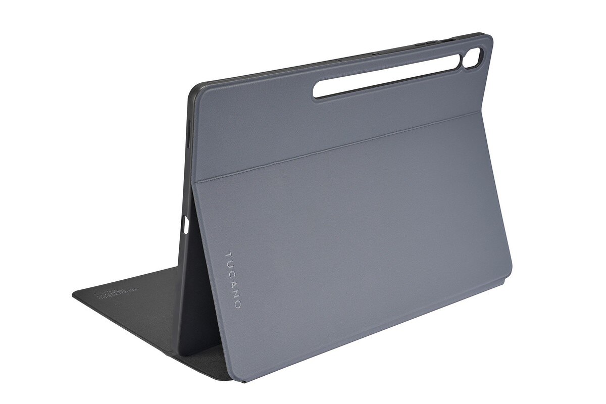 Capa Tucano para Tablet Samsung Glalaxy S10 FE+ 13.1" Funcionalidade Stand, Presilha para Caneta - Cinza Cinzento-escuro-4