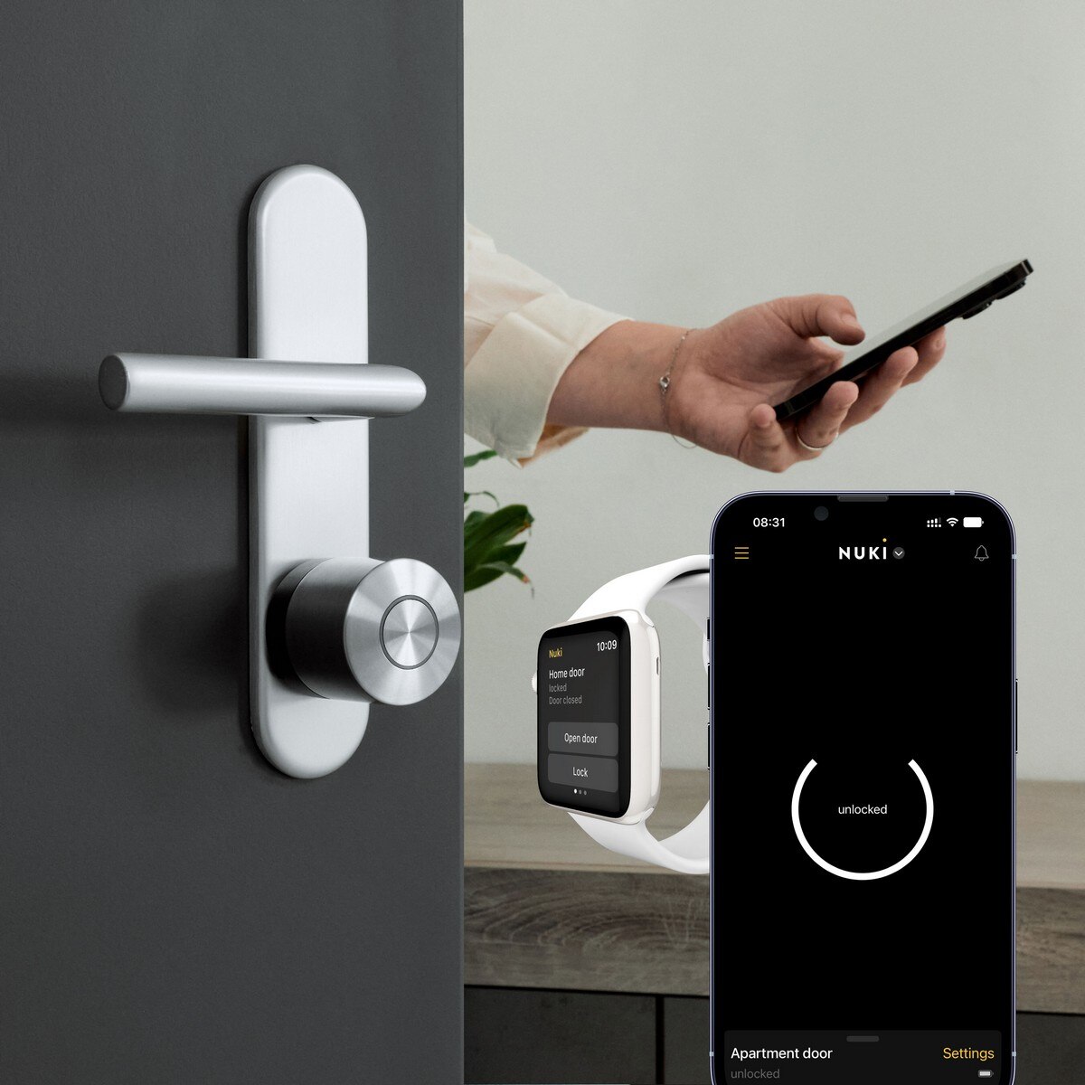 Fechadura Inteligente Nuki Smart Lock Ultra - Aço Inoxidável Aço inoxidável-6