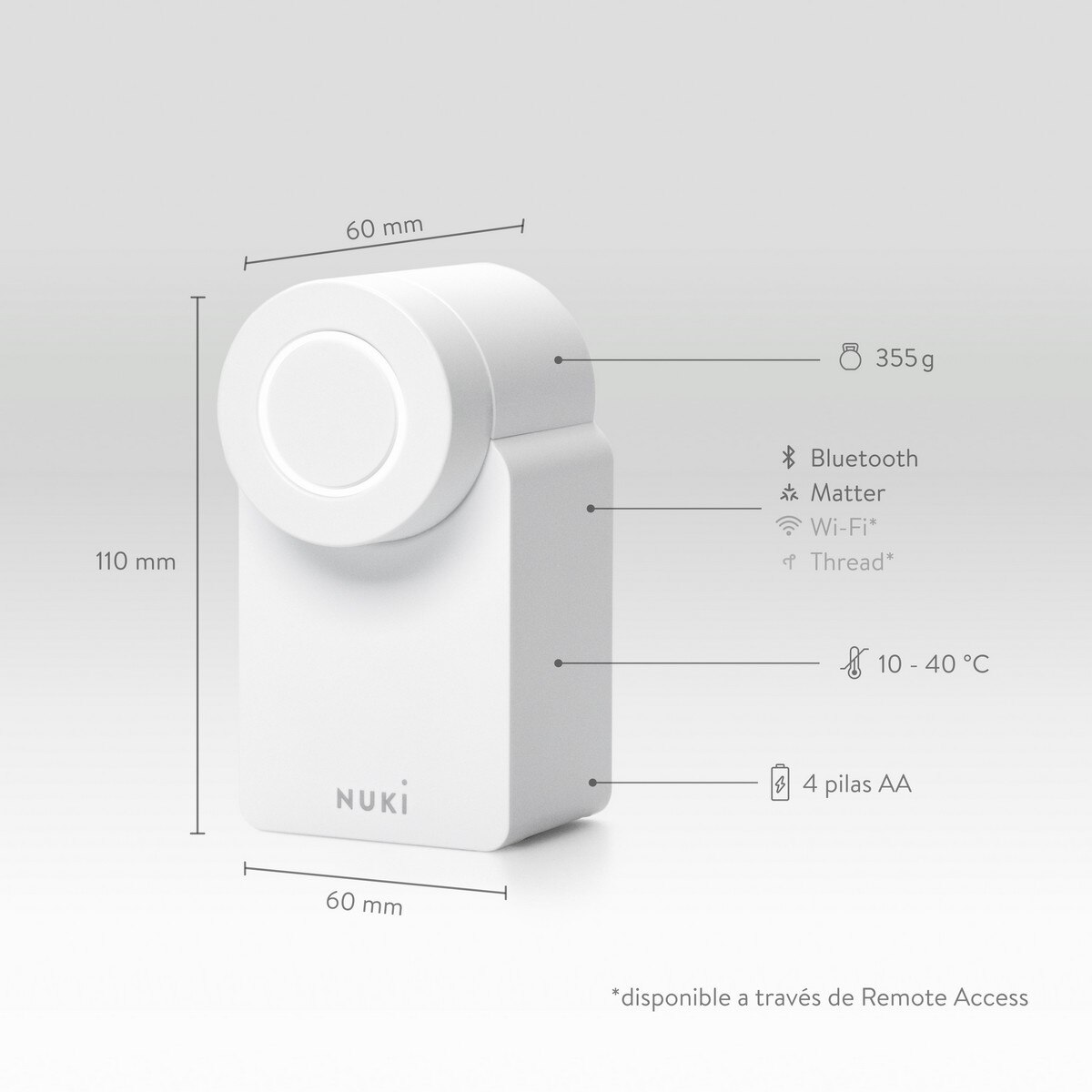 Fechadura Inteligente Nuki Smart Lock Go - Branco Branco-4