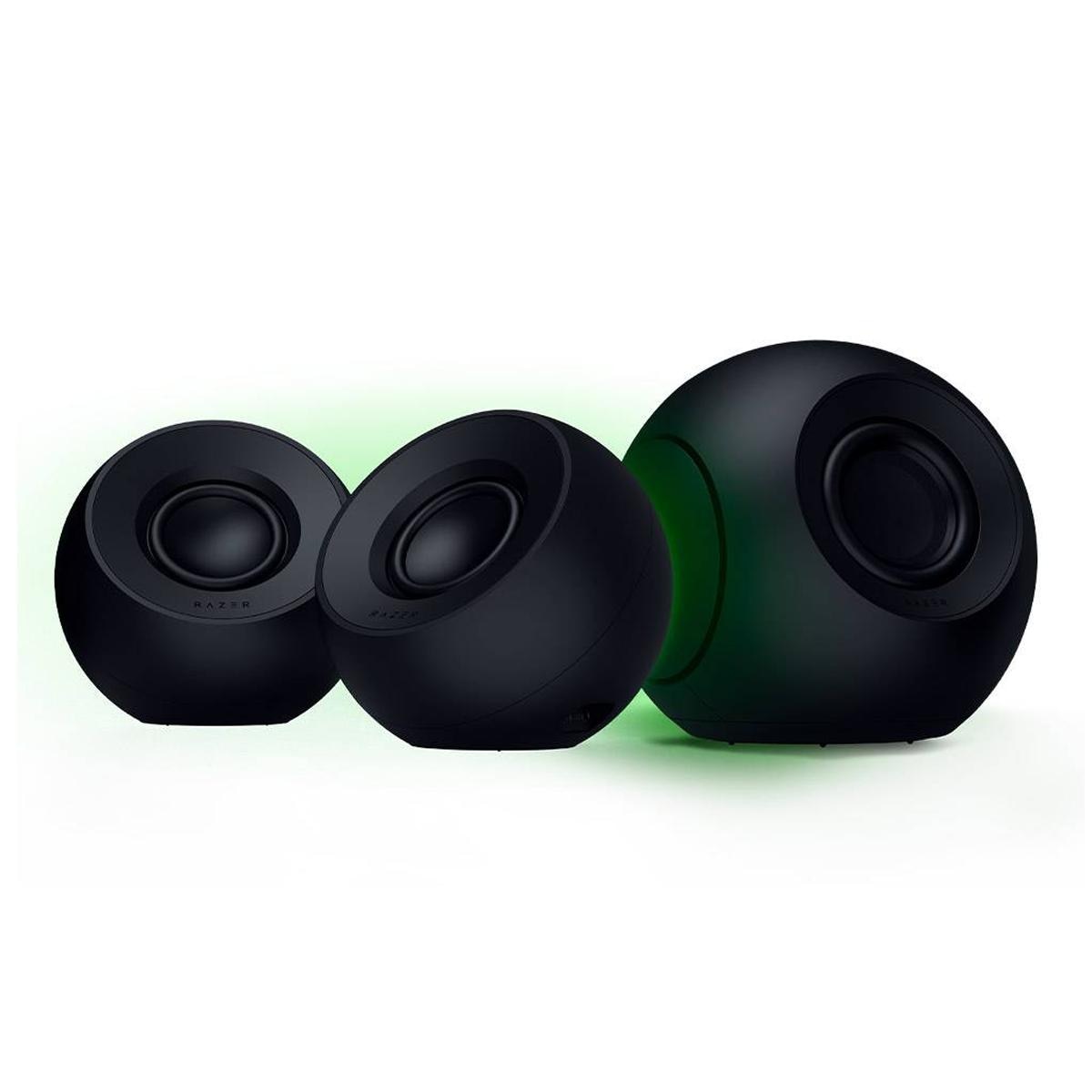 Imagem 0 de Colunas Razer Mako RGB Desktop Compact Design com Subwoofer 2.1 60W Peak, 45W RMS - Preto