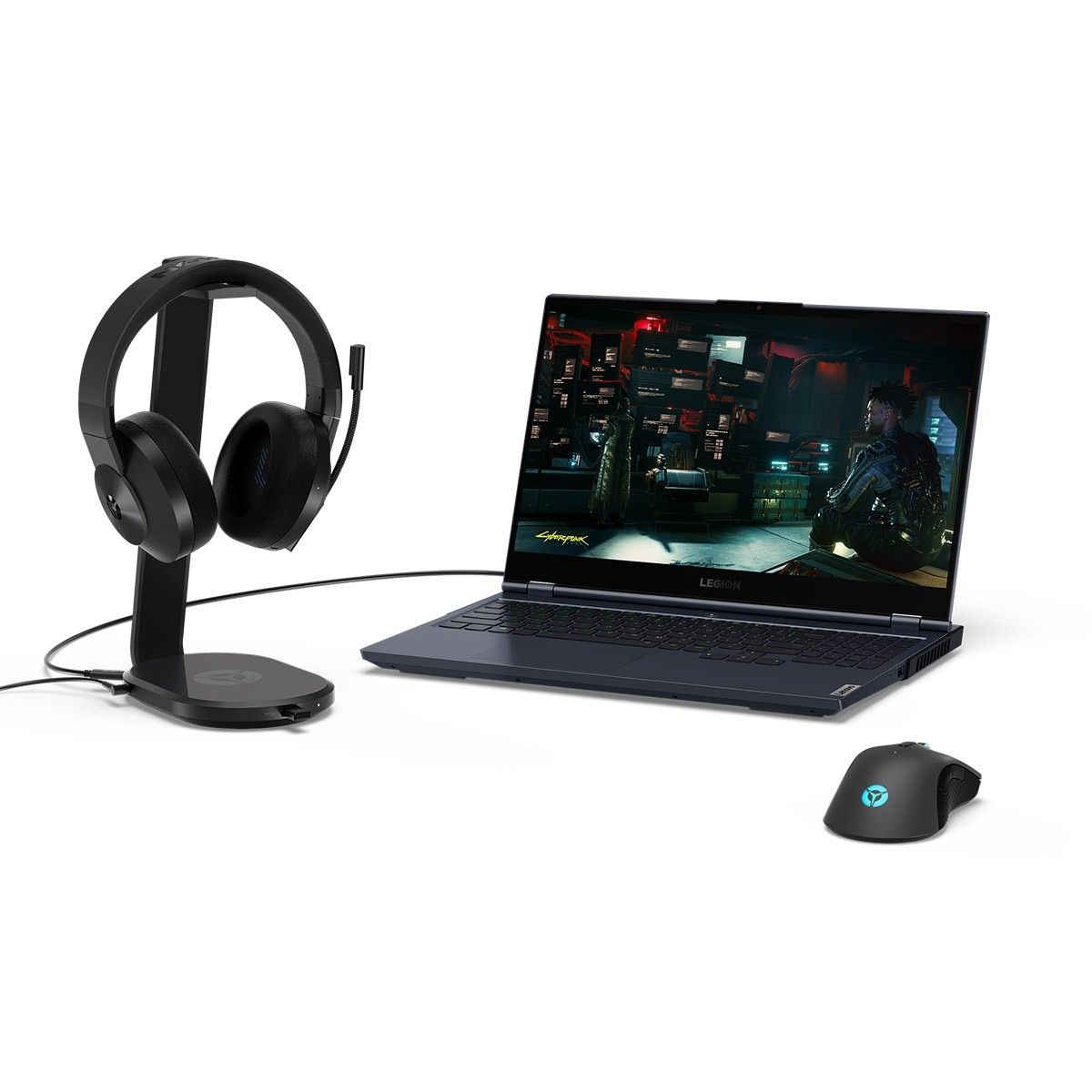Suporte Gaming Legion S600 Station com Carregador Wireless Preto-9