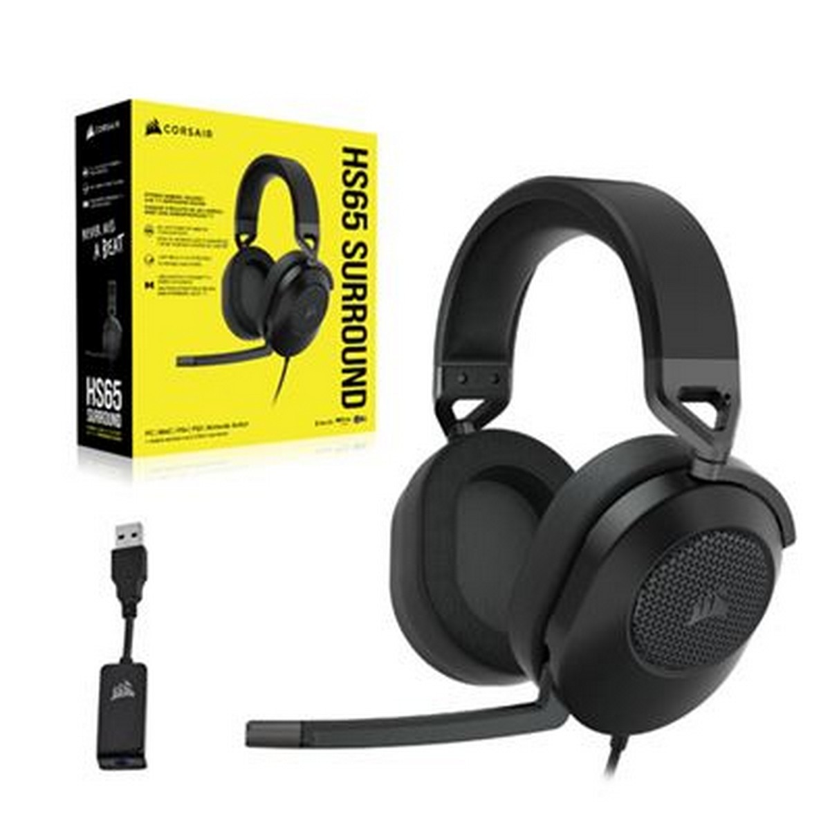 Auscultadores Gaming Corsair HS65 SURROUND - Carbono 4