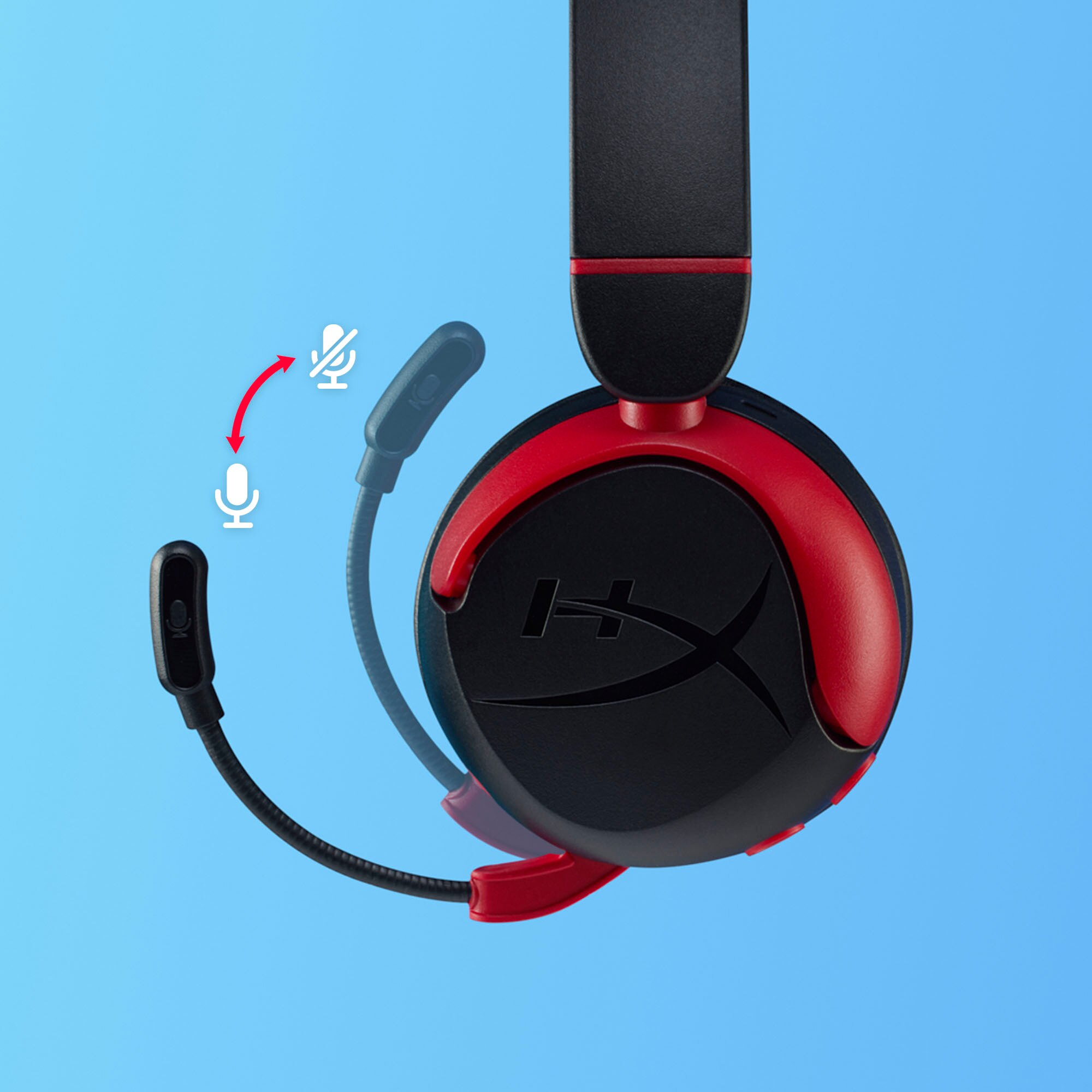 Auscultadores Headset HyperX Cloud Mini Wireless Gaming - Preto e Vermelho Preto / Vermelho-3