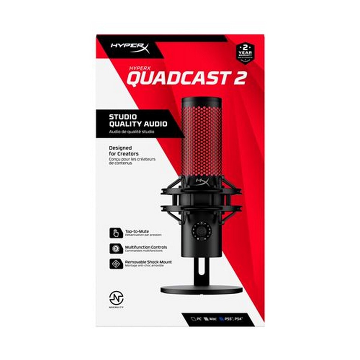 Microfone HyperX QuadCast 2 BK - Preto Preto-7