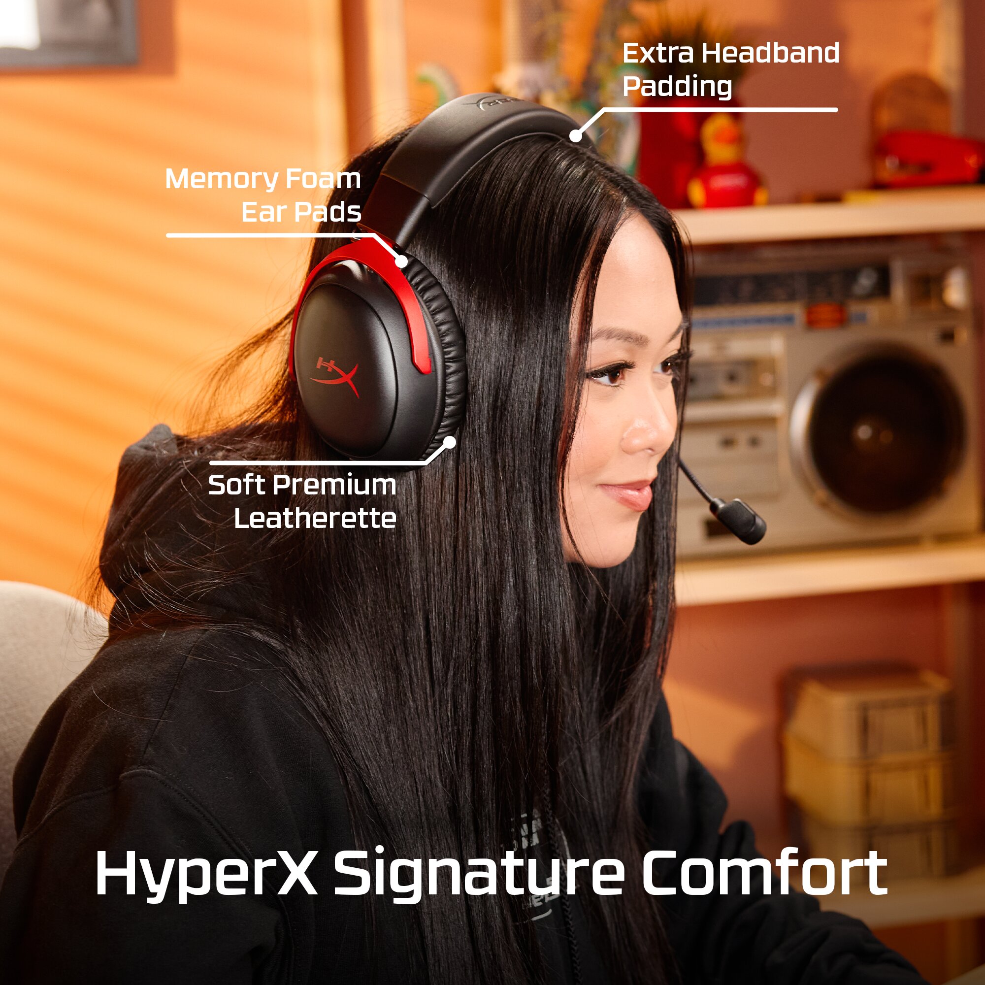 Auscultadores Sem Fios HyperX Cloud III S Wireless Preto / Vermelho-7