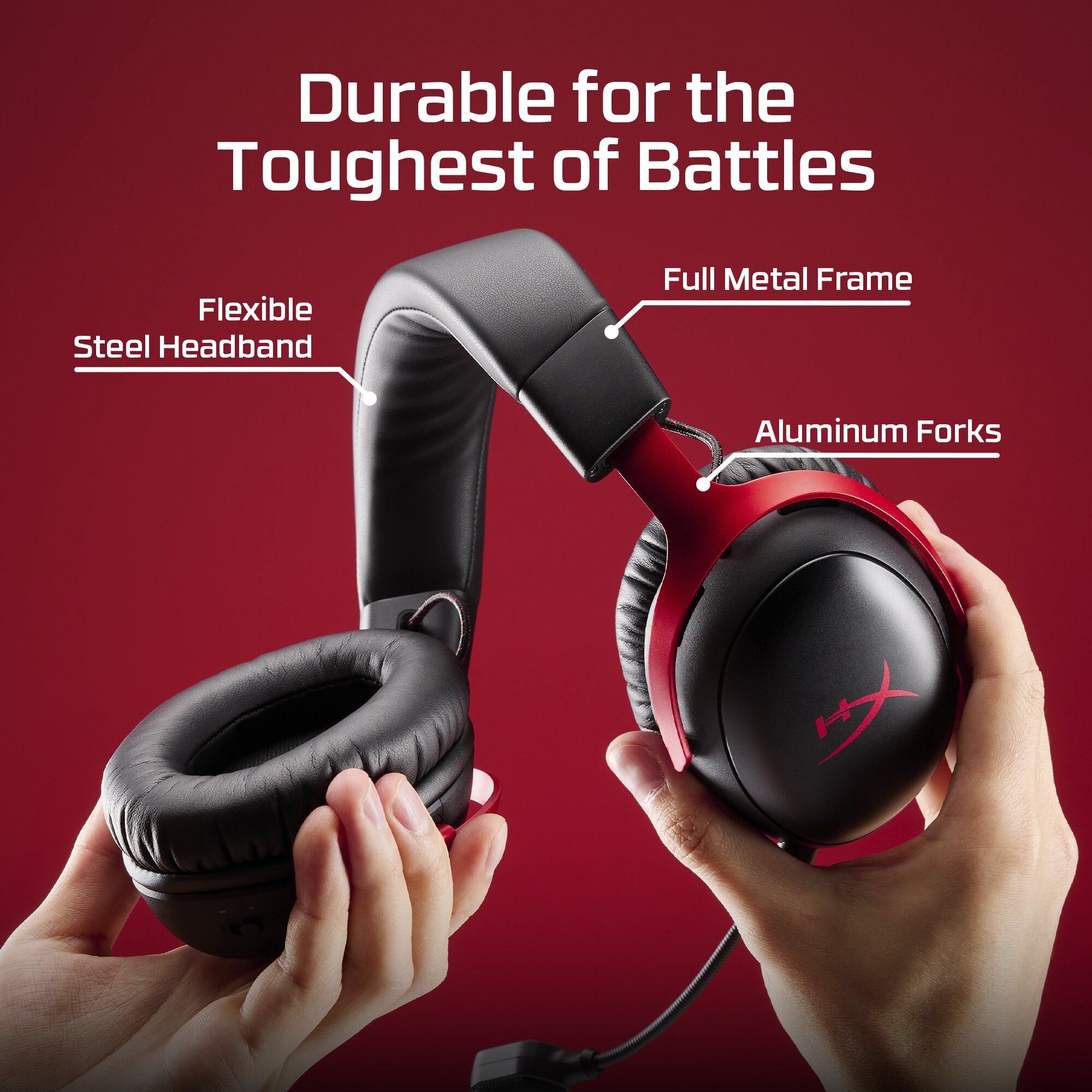 Auscultadores Sem Fios HyperX Cloud III S Wireless Preto / Vermelho-10