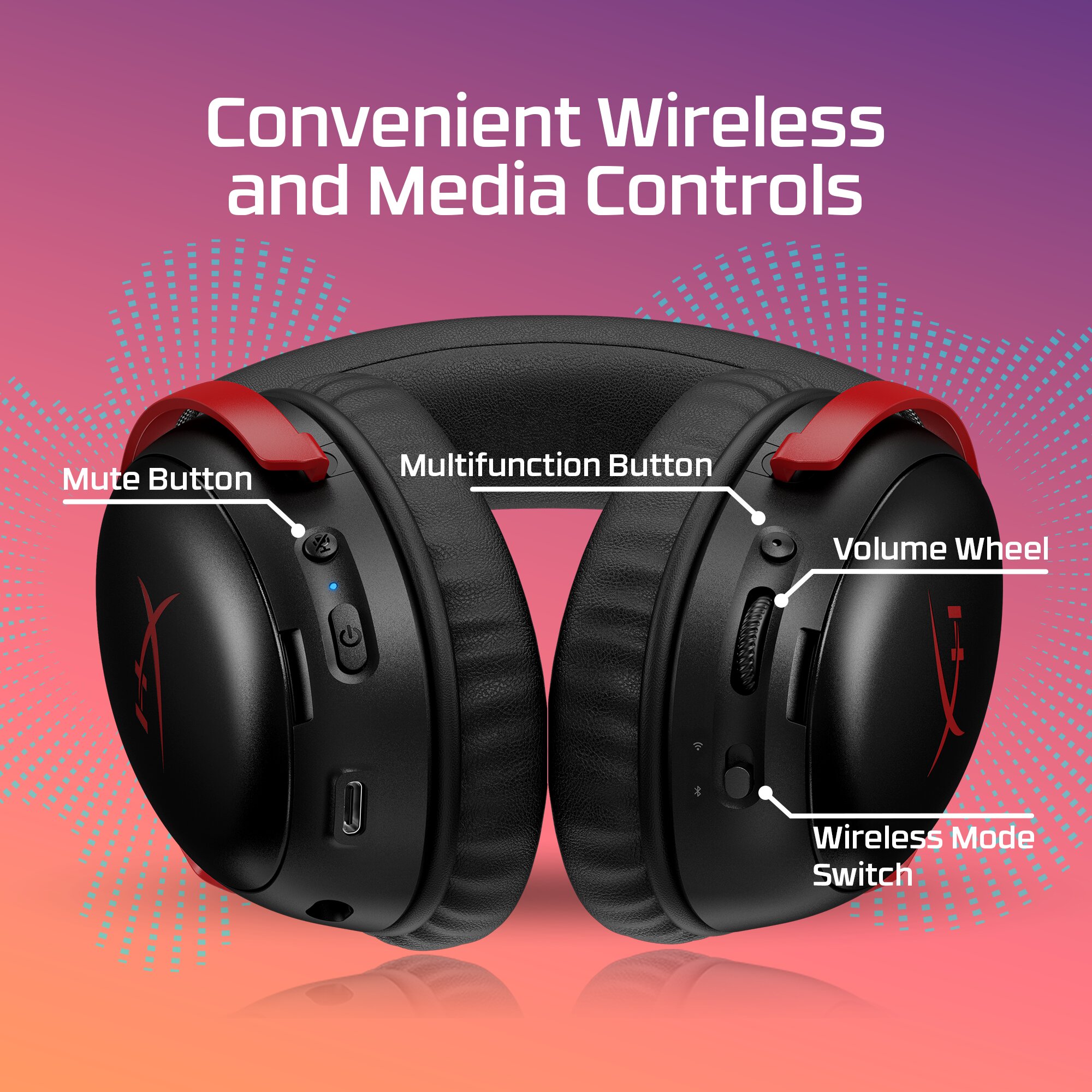 Auscultadores Sem Fios HyperX Cloud III S Wireless Preto / Vermelho-11