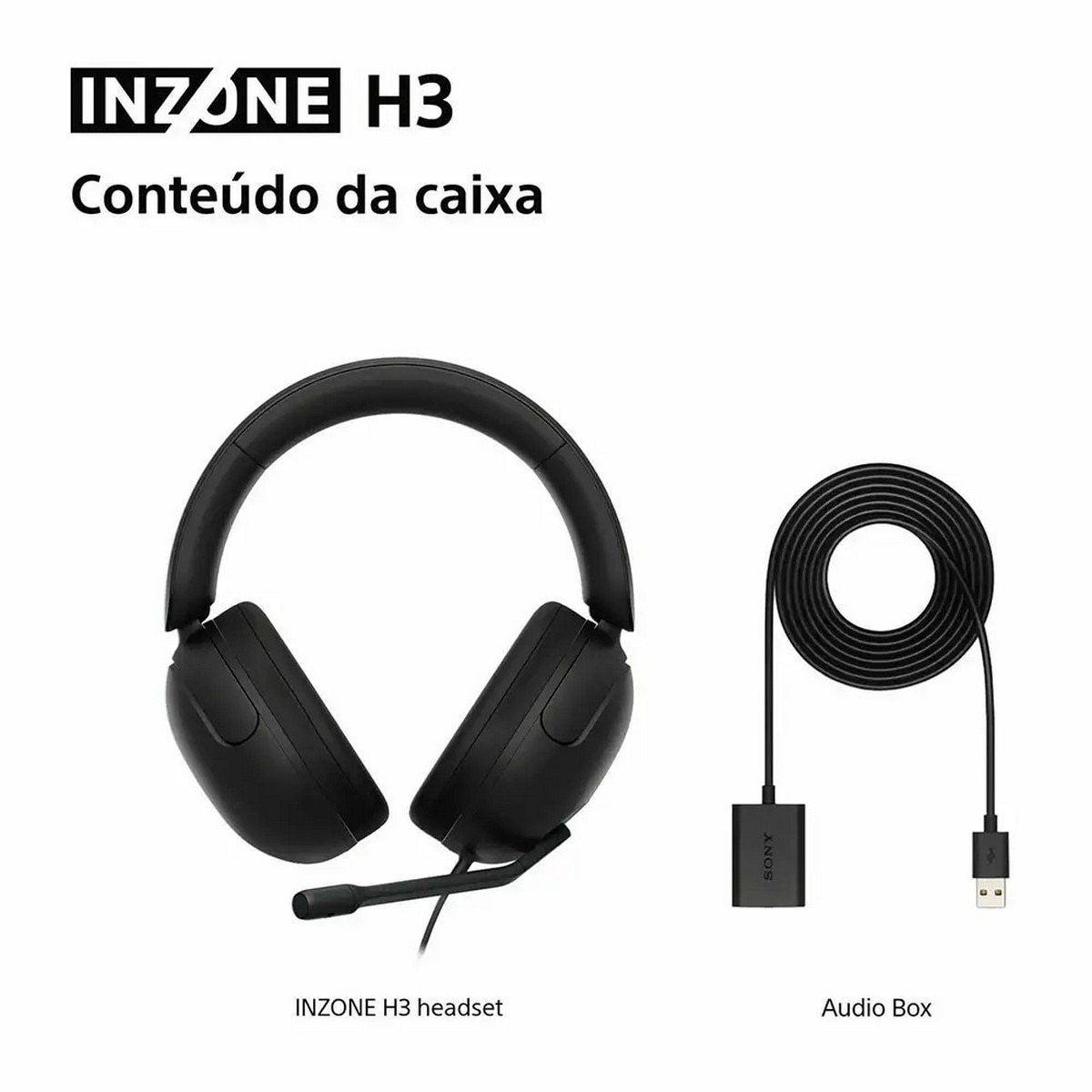 Auscultadores de Gaming Sony INZONE H3 MDR-G300B - Preto Preto-7