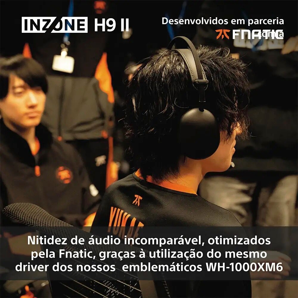 Auscultadores de Gaming Sony INZONE H9 II WH-G910NB com Cancelamento de Ruído - Preto Preto-3