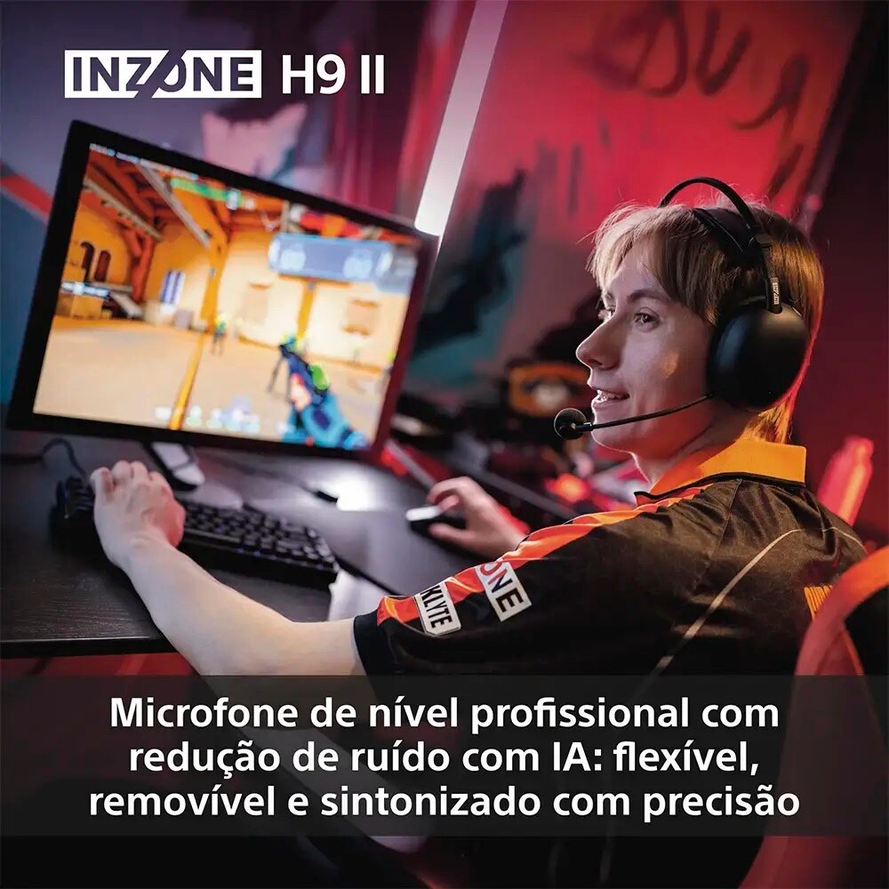 Auscultadores de Gaming Sony INZONE H9 II WH-G910NB com Cancelamento de Ruído - Preto Preto-7