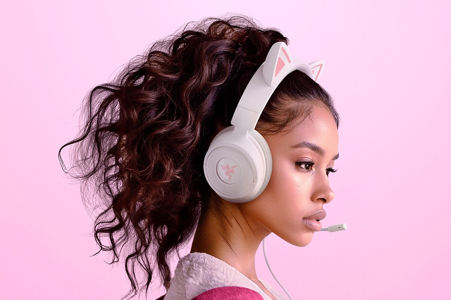 Auscultadores Gaming Razer Kraken Kitty V3 X - Branco Branco-7