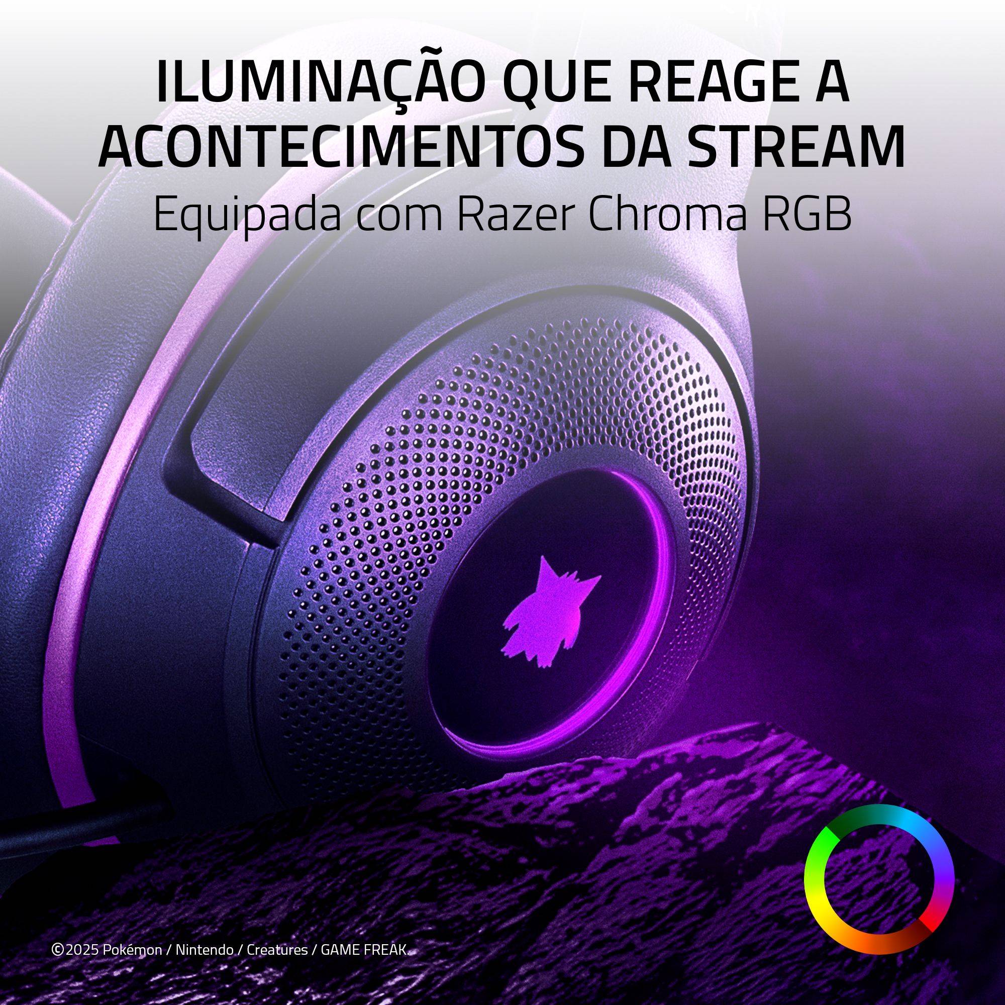 Auscultadores Gaming Razer Kraken Kitty V2 - Pokémon Gengar Edition Roxo-6