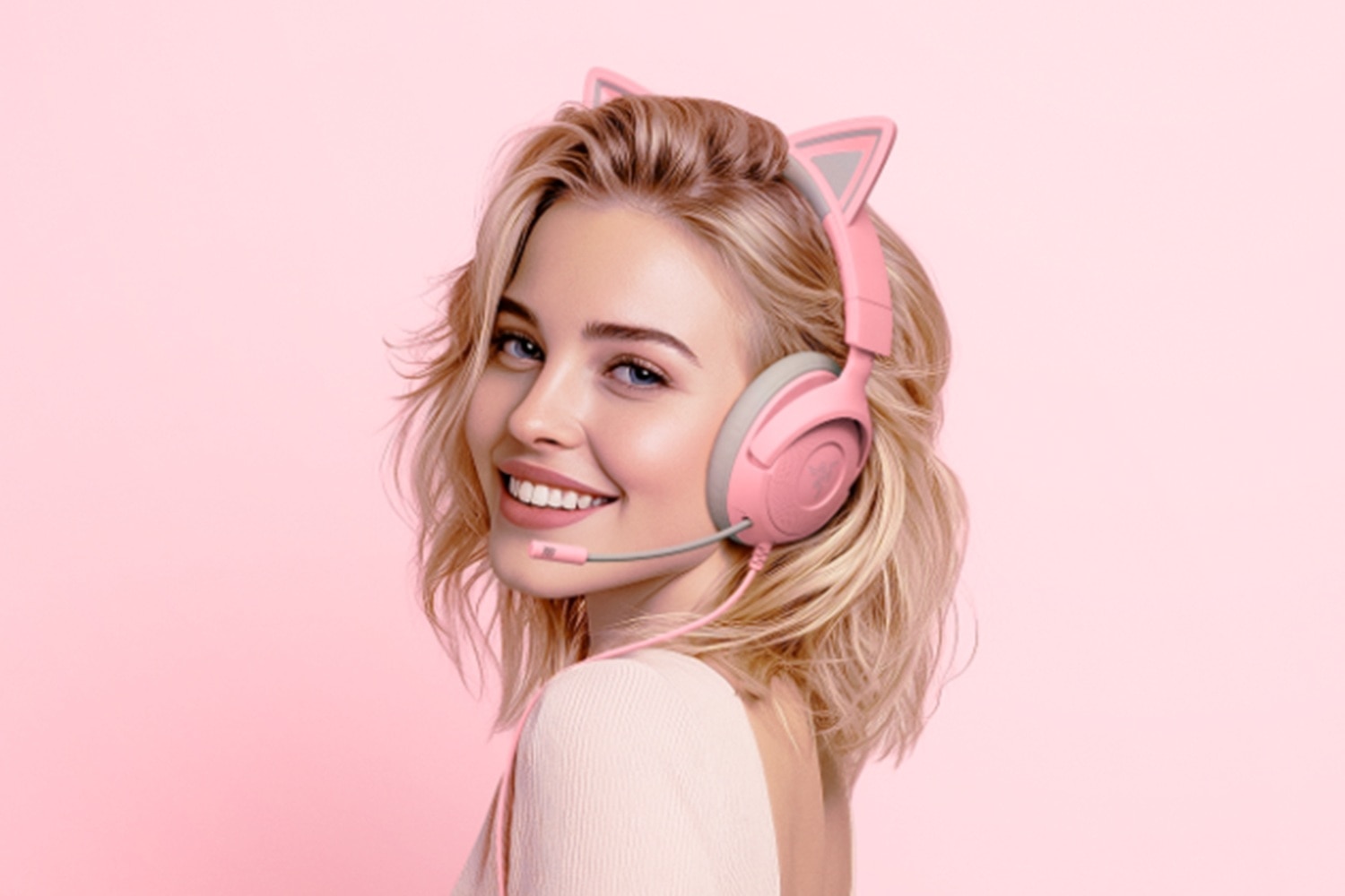 Auscultadores Gaming Razer Kraken Kitty V3 X - Quartzo Quartzo-7
