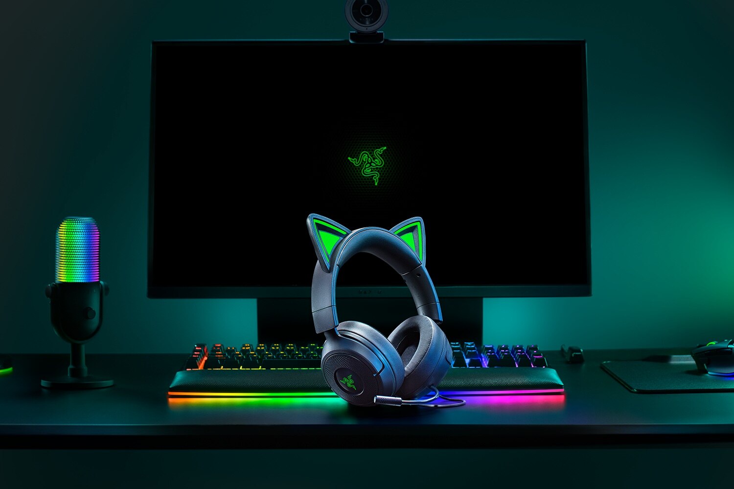 Auscultadores Gaming Razer Kraken Kitty V3 X - Preto Preto-8