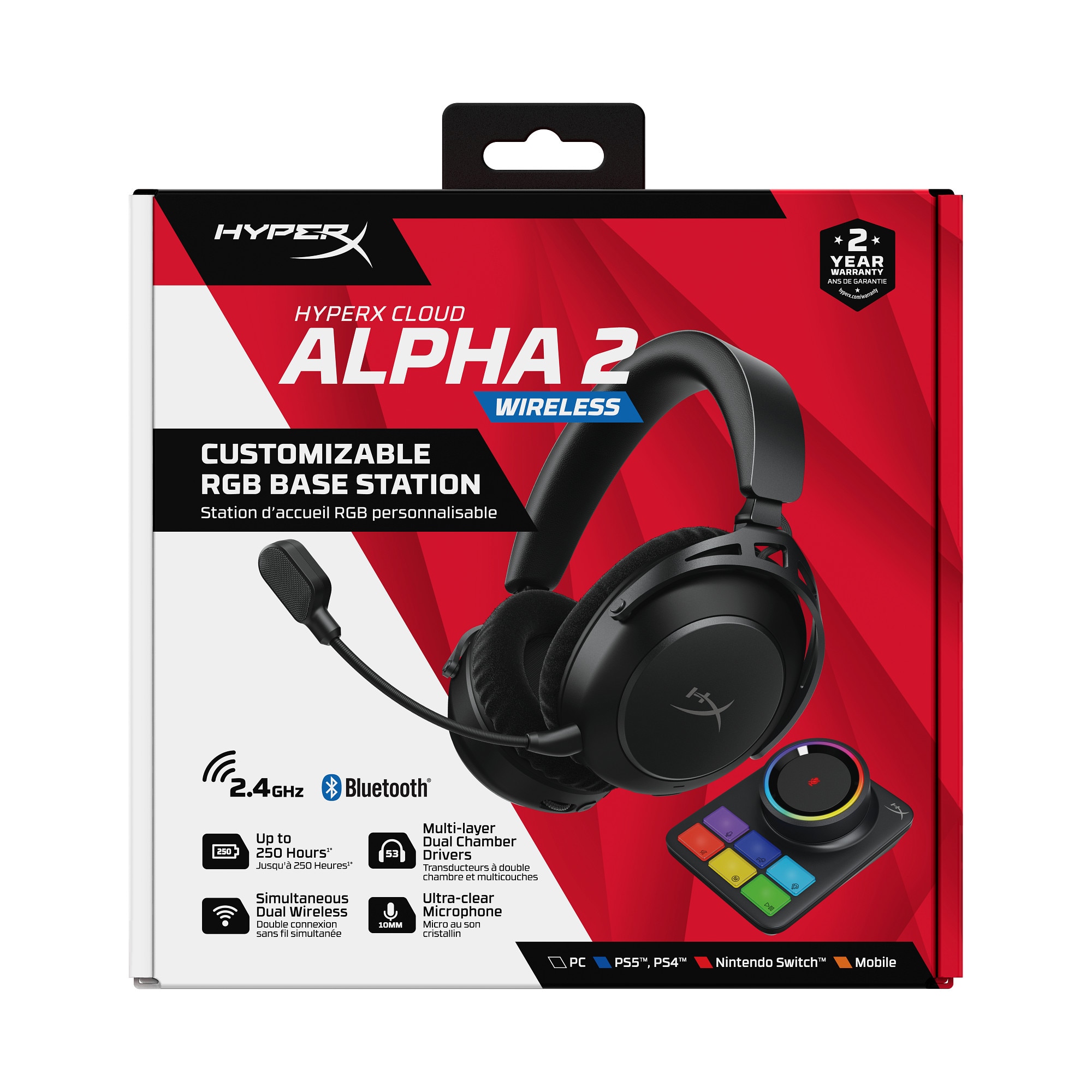 Auscultadores Headset HyperX Cloud Alpha 2 Wireless Gaming PC, PS5, Xbox Series X|S - Preto 13