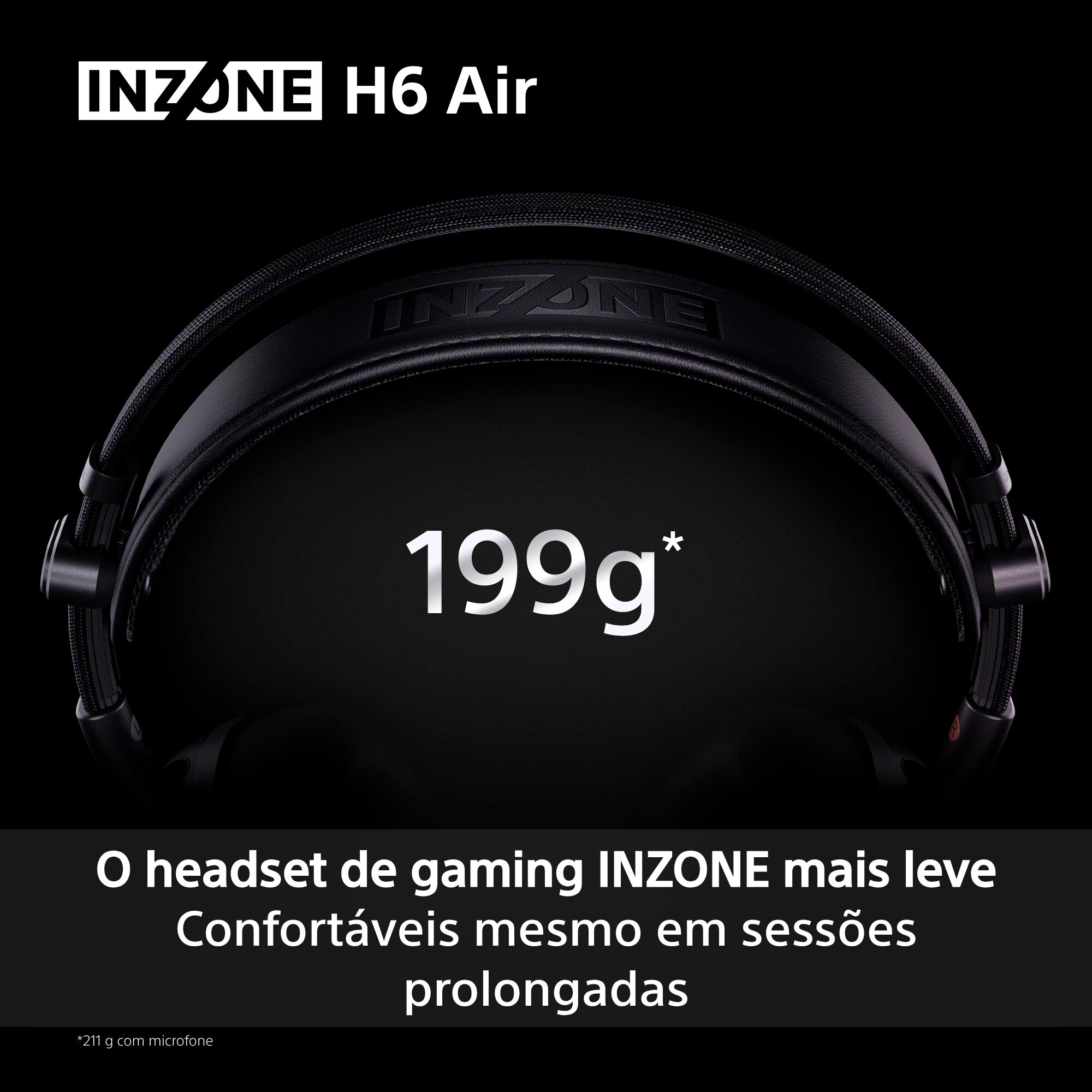 Auscultadores Headset Gaming Sony com Design Open-back e com Cabo Preto-8