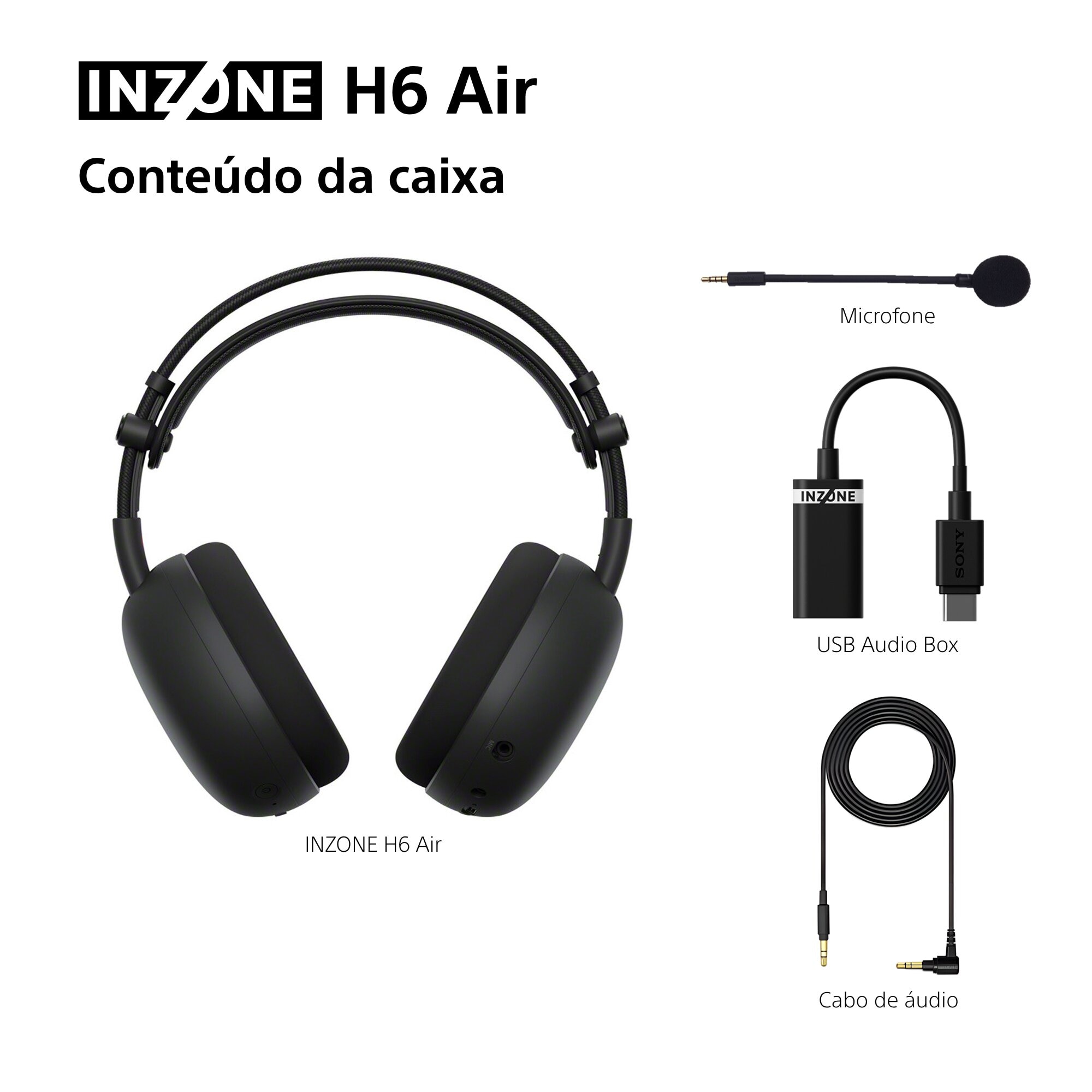 Auscultadores Headset Gaming Sony com Design Open-back e com Cabo Preto-13