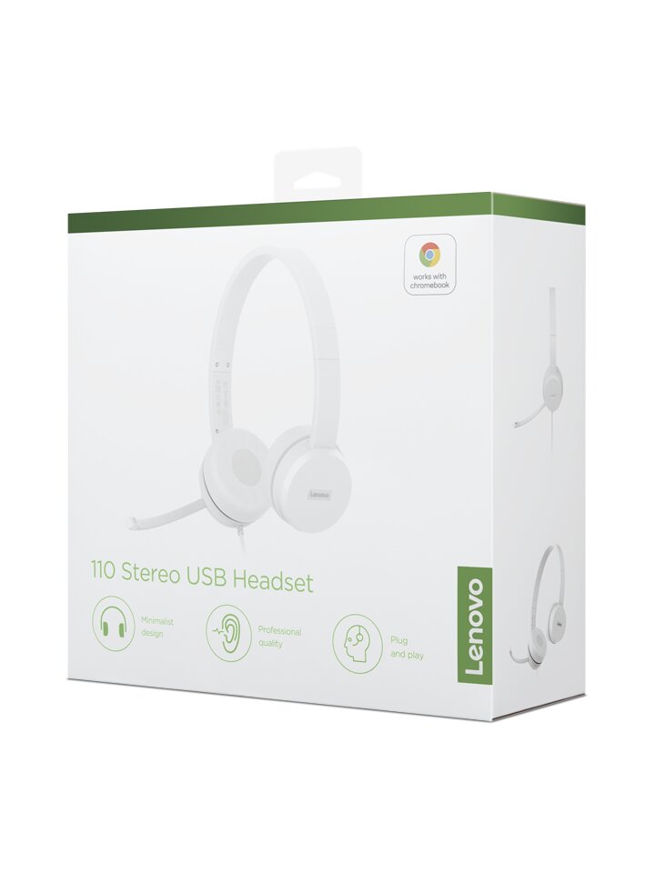 Auscultadores Lenovo 110 Stereo USB Headset Cloud Grey-4