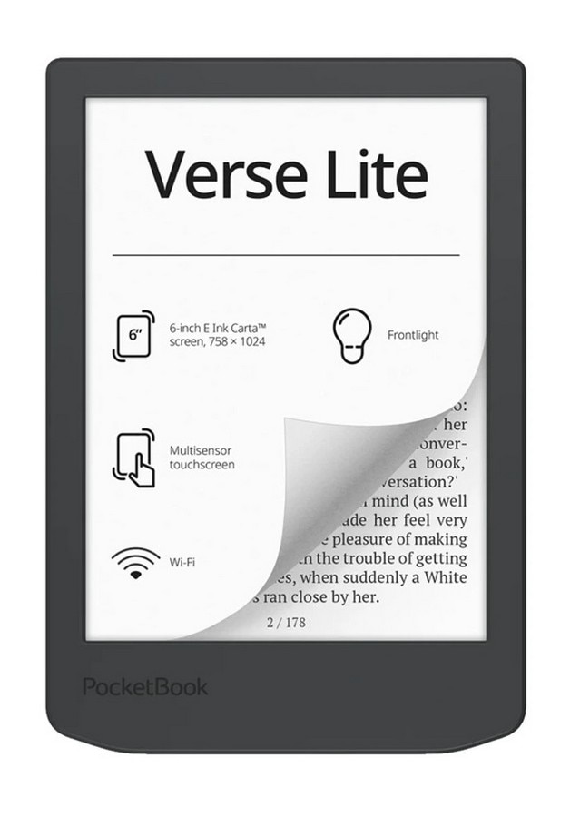 Imagem 0 de e-Reader PocketBook Verse Lite Ink Carta? de 6" - Midnight Grey