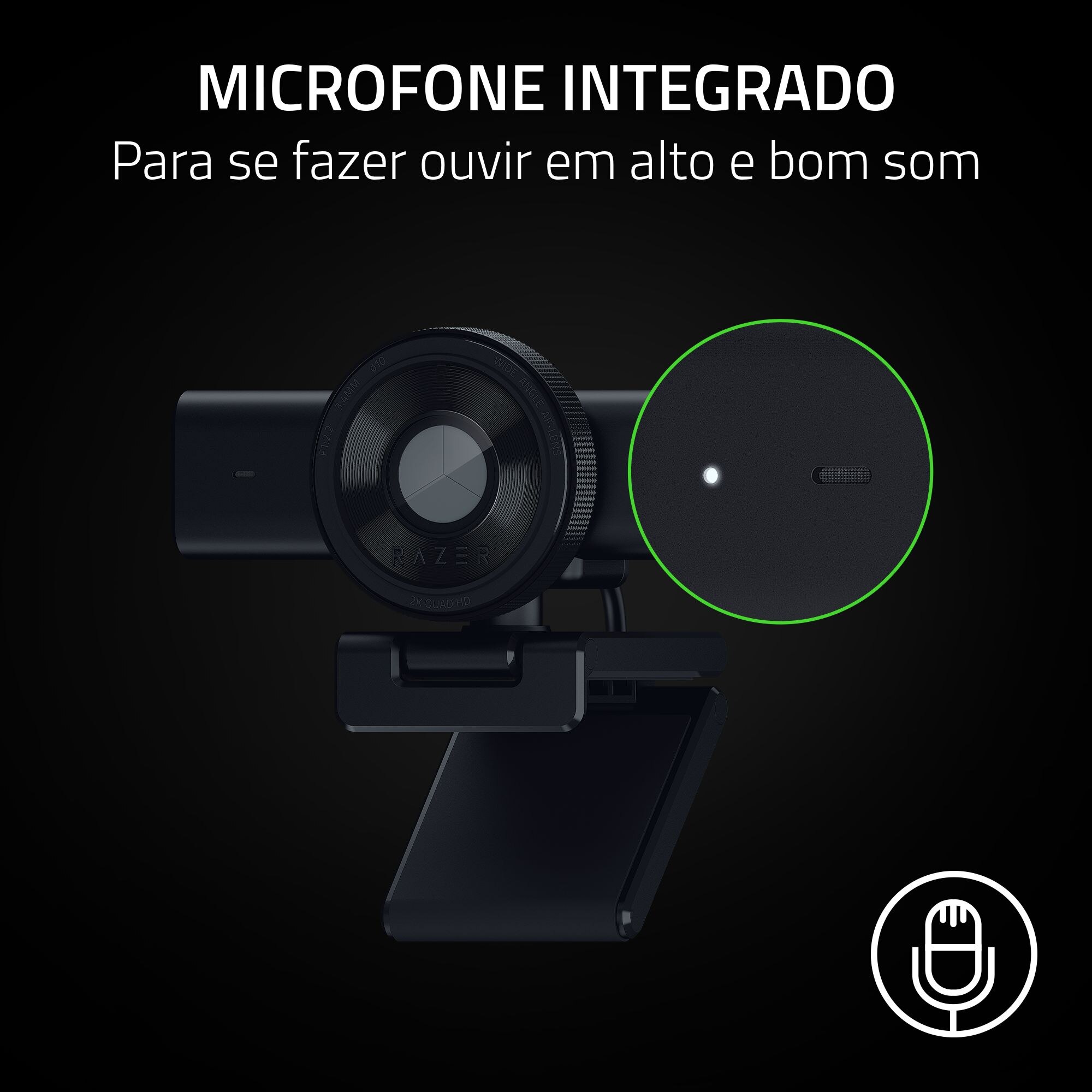Webcam Razer Kiyo V2 X 2K - Preto Preto-13