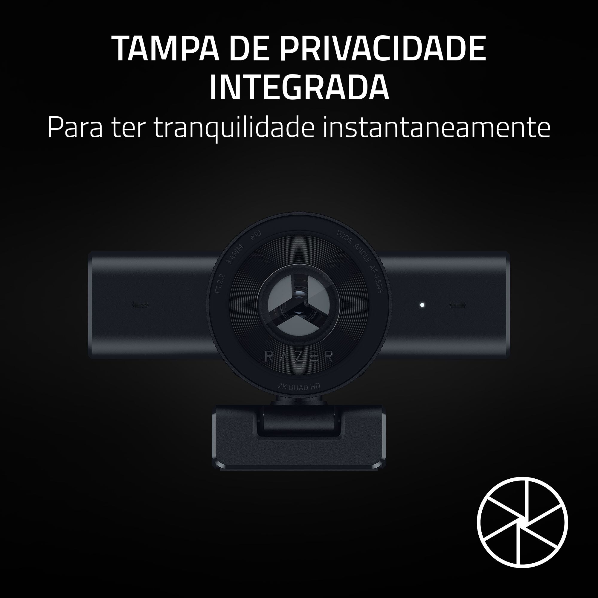 Webcam Razer Kiyo V2 X 2K - Preto Preto-14