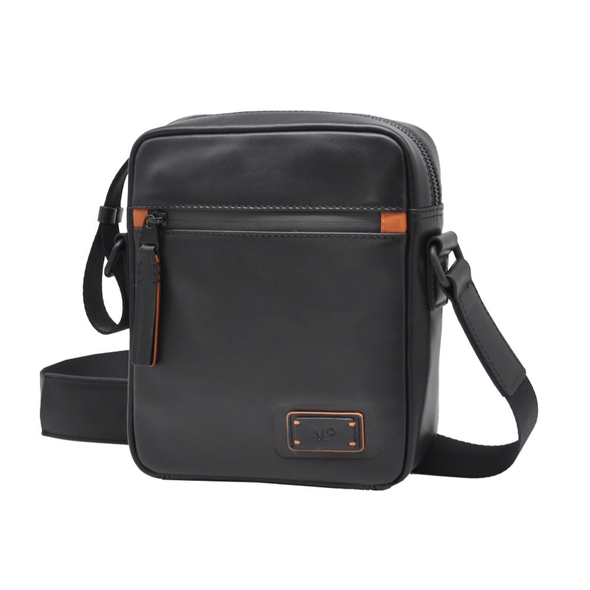 Mala Tiracolo em Pele Genuína MP Bristol C250007 em Preto Preto-1