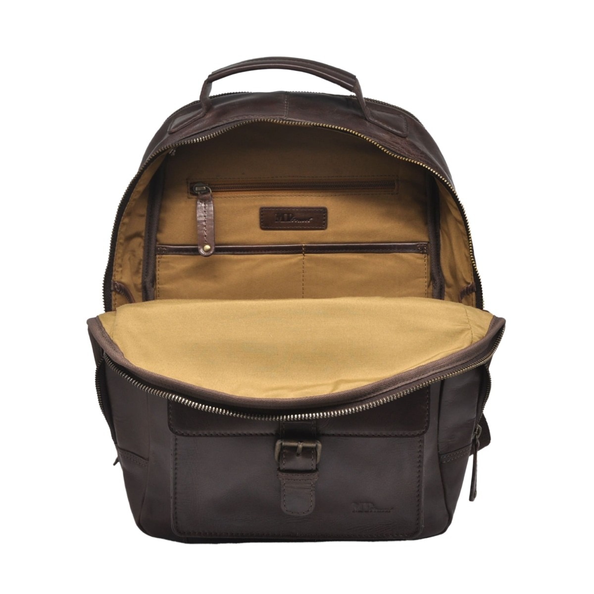 Mochila em Pele Genuína MP ADVENTURE C29P028 em Castanho Ruf 4