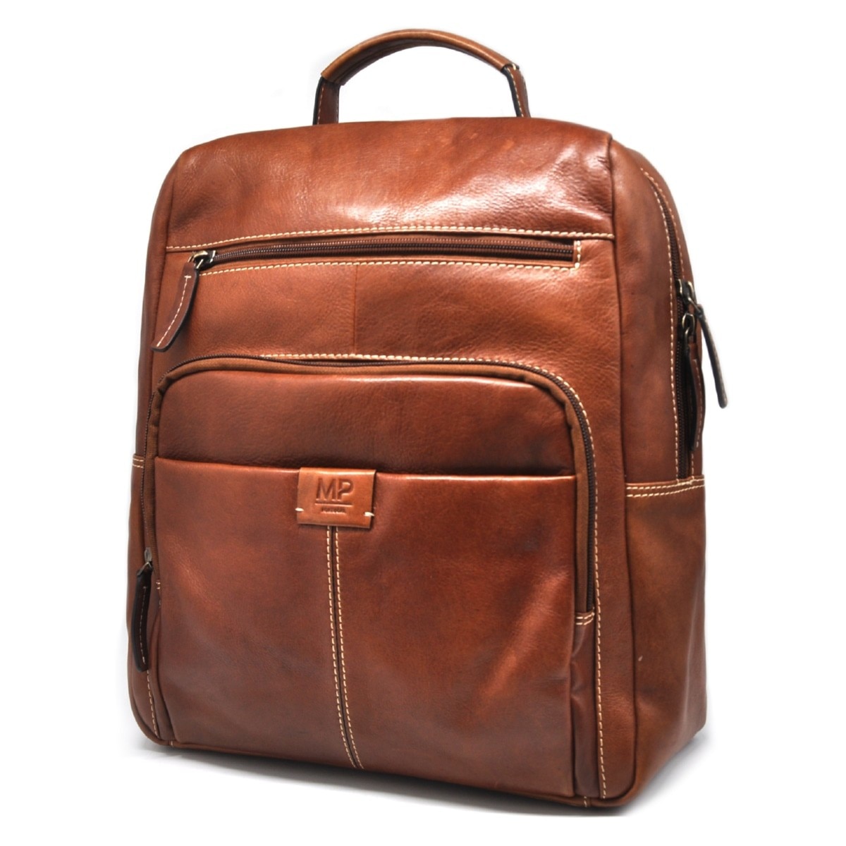 Mochila em Pele Genuína MP LEGENDARY C240004 em Camel 3