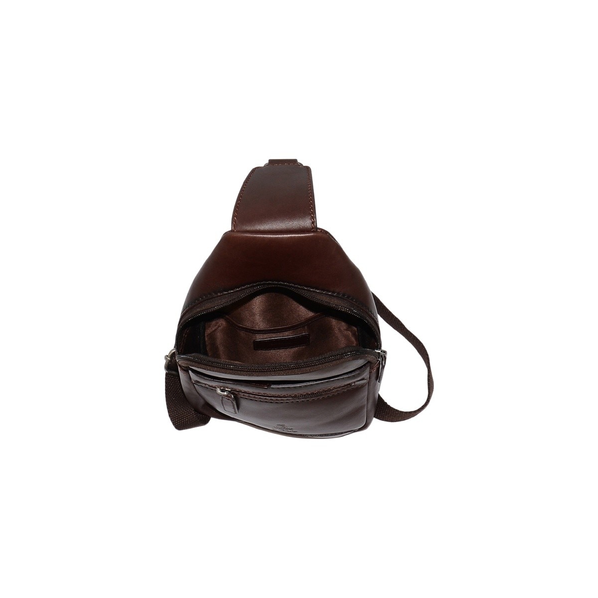Mochila Sling em Pele Genuína DAKAR DAKOTA SPRAY DKC2008 em Castanho Ruf 3