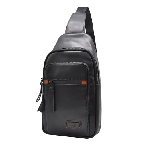 Imagem 0 de Mochila Sling em Pele Genuína MP Bristol C250004 em Preto