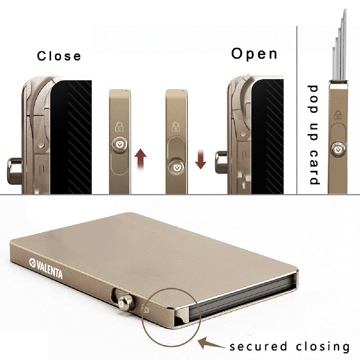 Porta Cartões Aluminio Magsafe Titanium com RFID - Natural Natural-5