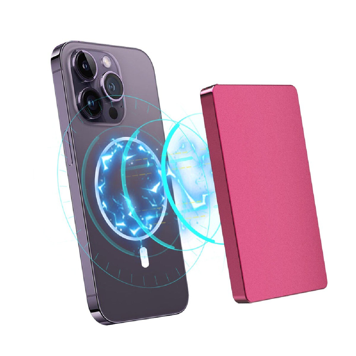 Porta Cartões Aluminio Magsafe com RFID - Rosa Rosa-2