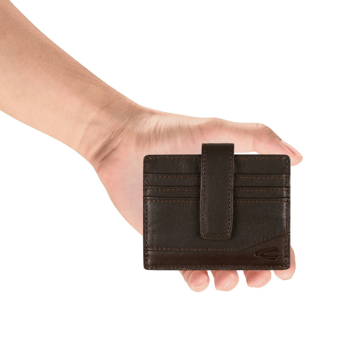Porta Cartões com Presilha e Mola Linha Stone Castanho-4