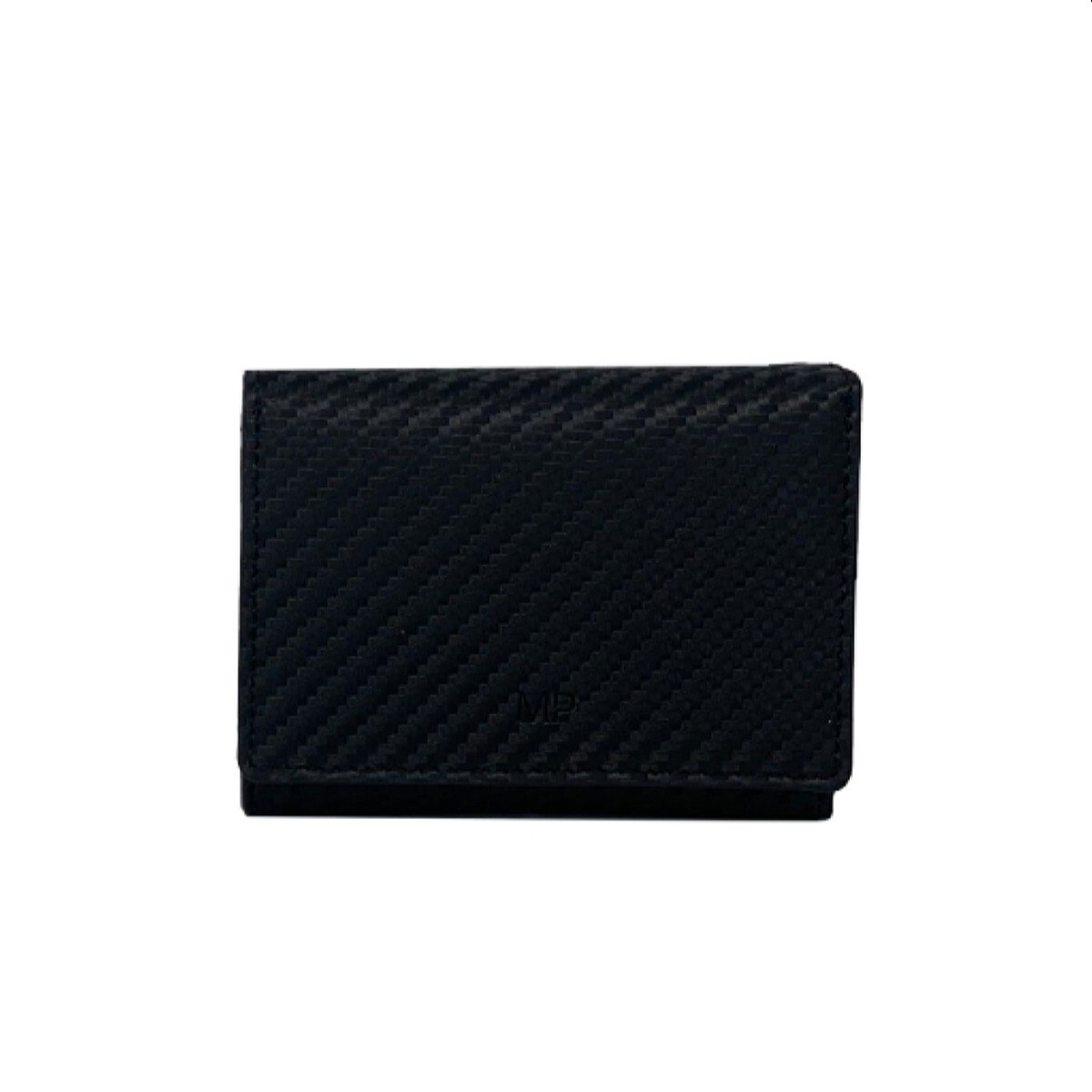 Carteira em Pele Genuína MP Carbono B570004R em Preto/Azul 1