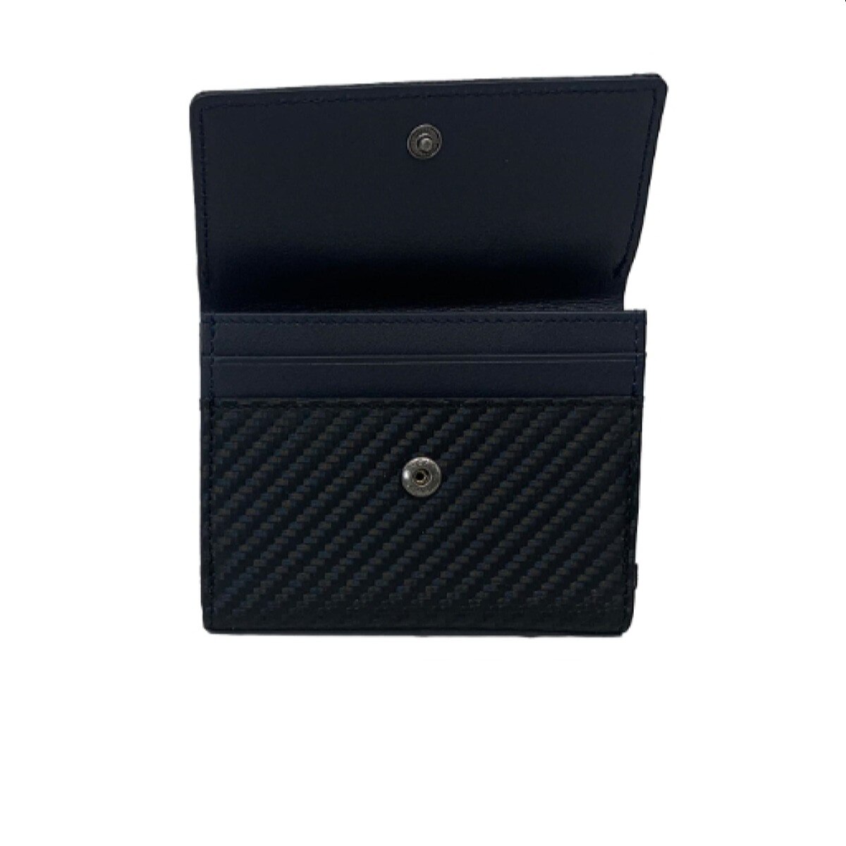 Carteira em Pele Genuína MP Carbono B570004R em Preto/Azul 3